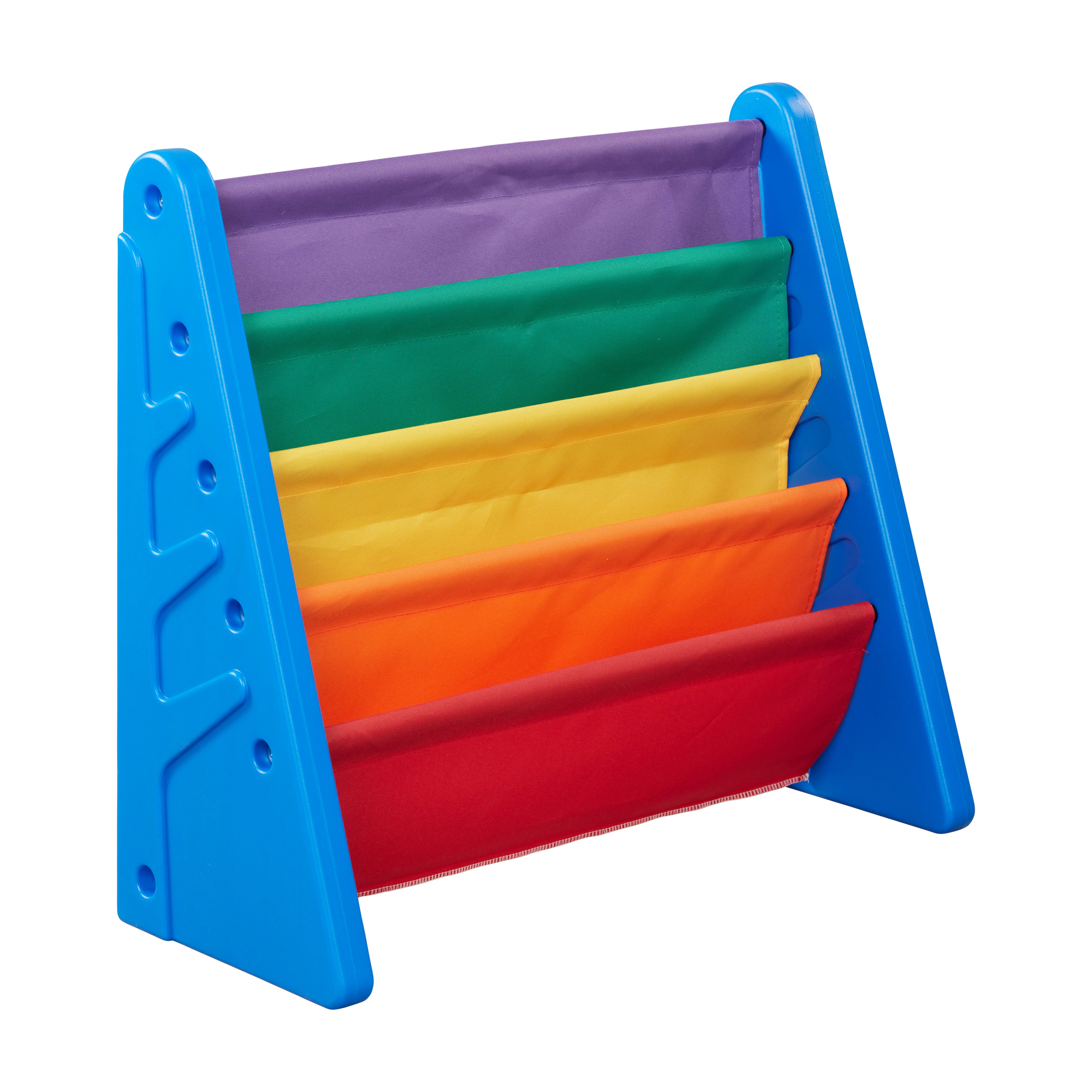 4-Tier Sling Book Display with Deep Fabric Pockets