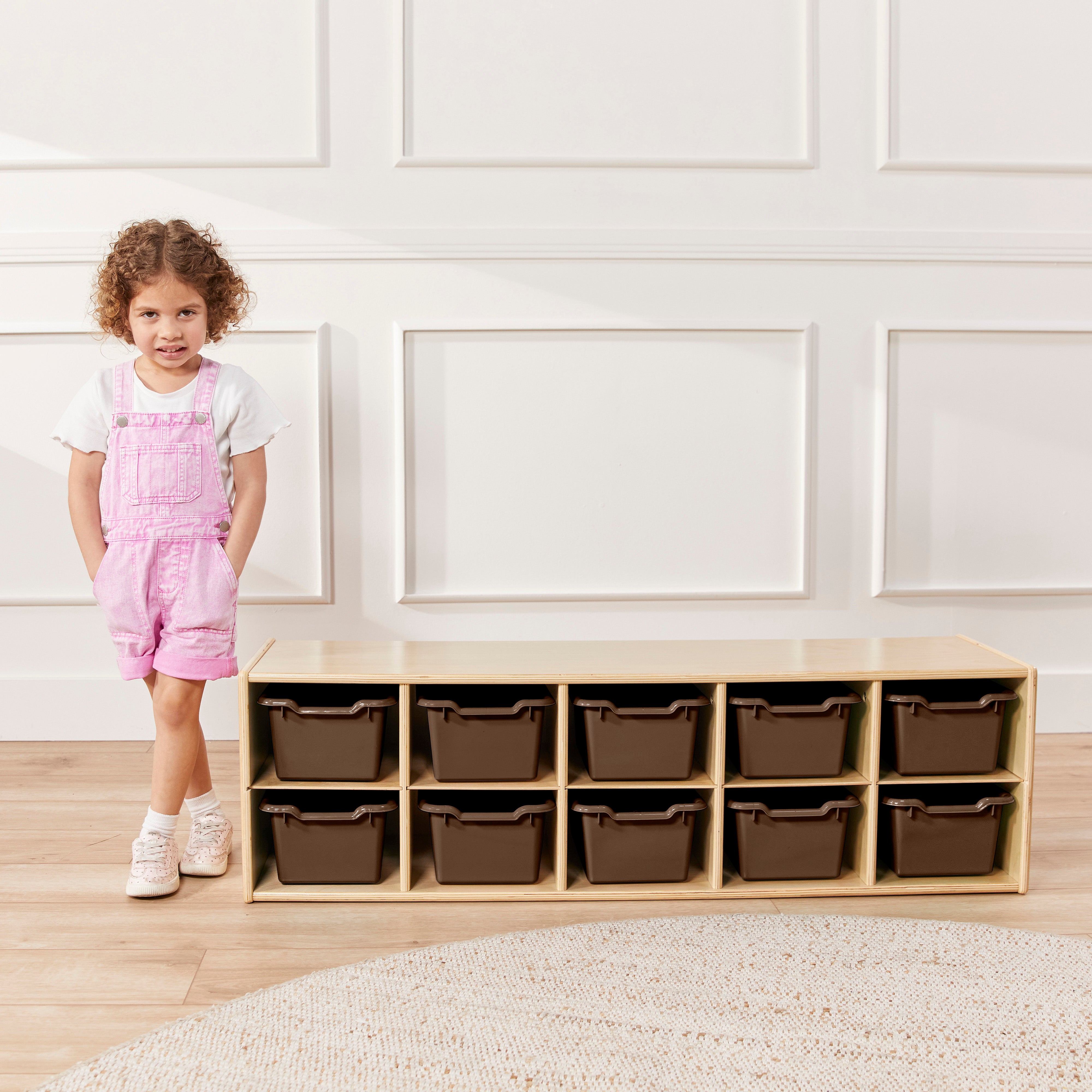Scoop Front Storage Bins, 10-Piece