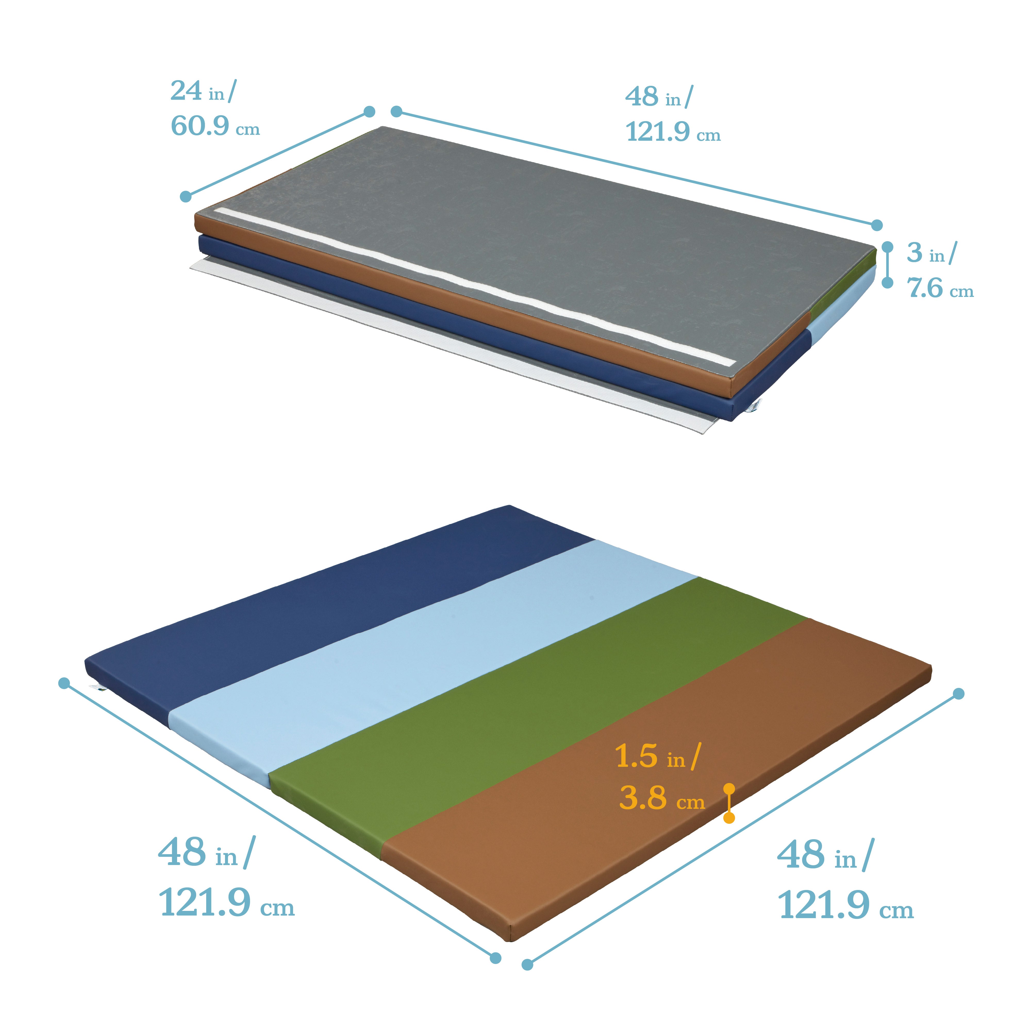 4-Section Rainbow Runway Activity Mat