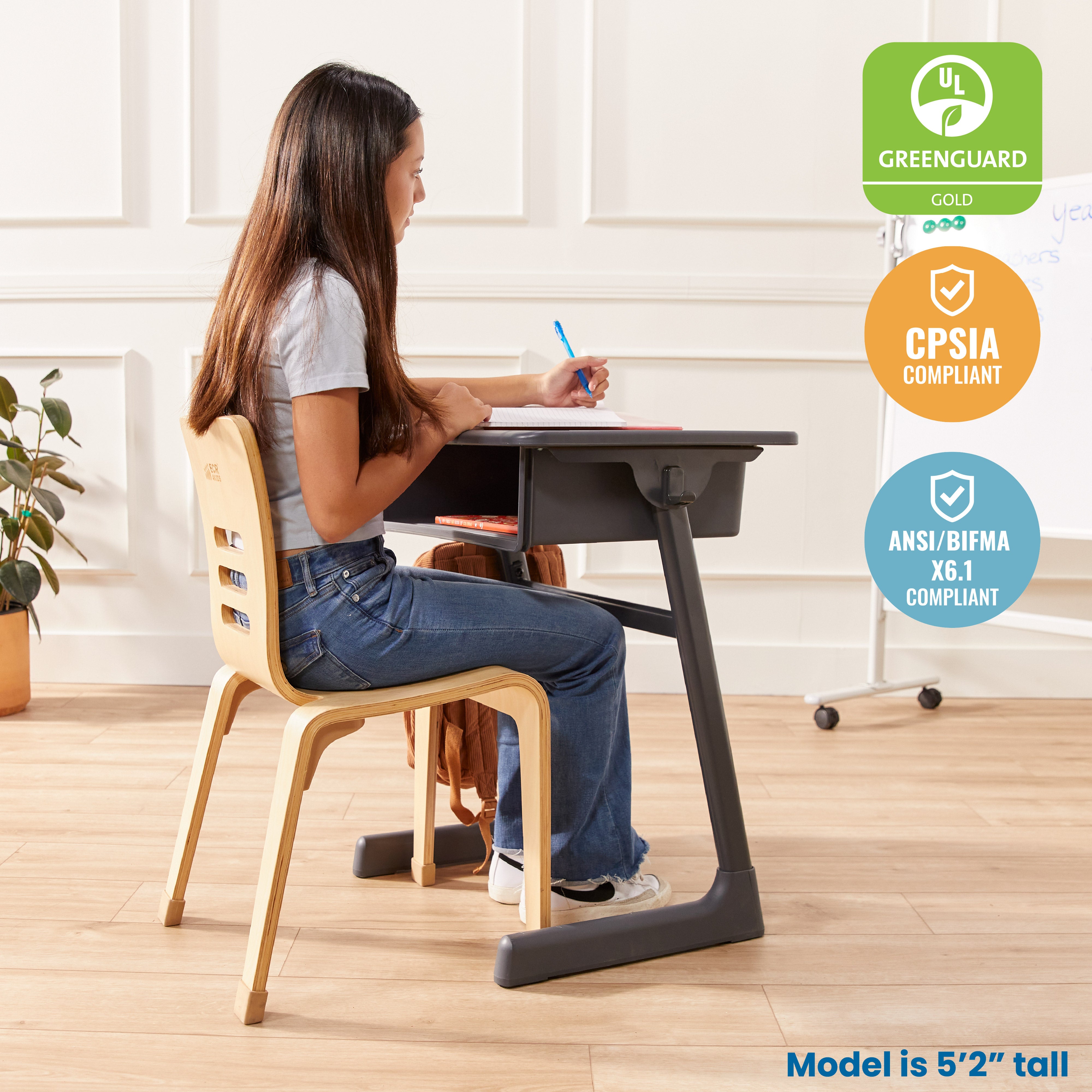 Bentwood Chair, 16in Seat Height, 2-Pack