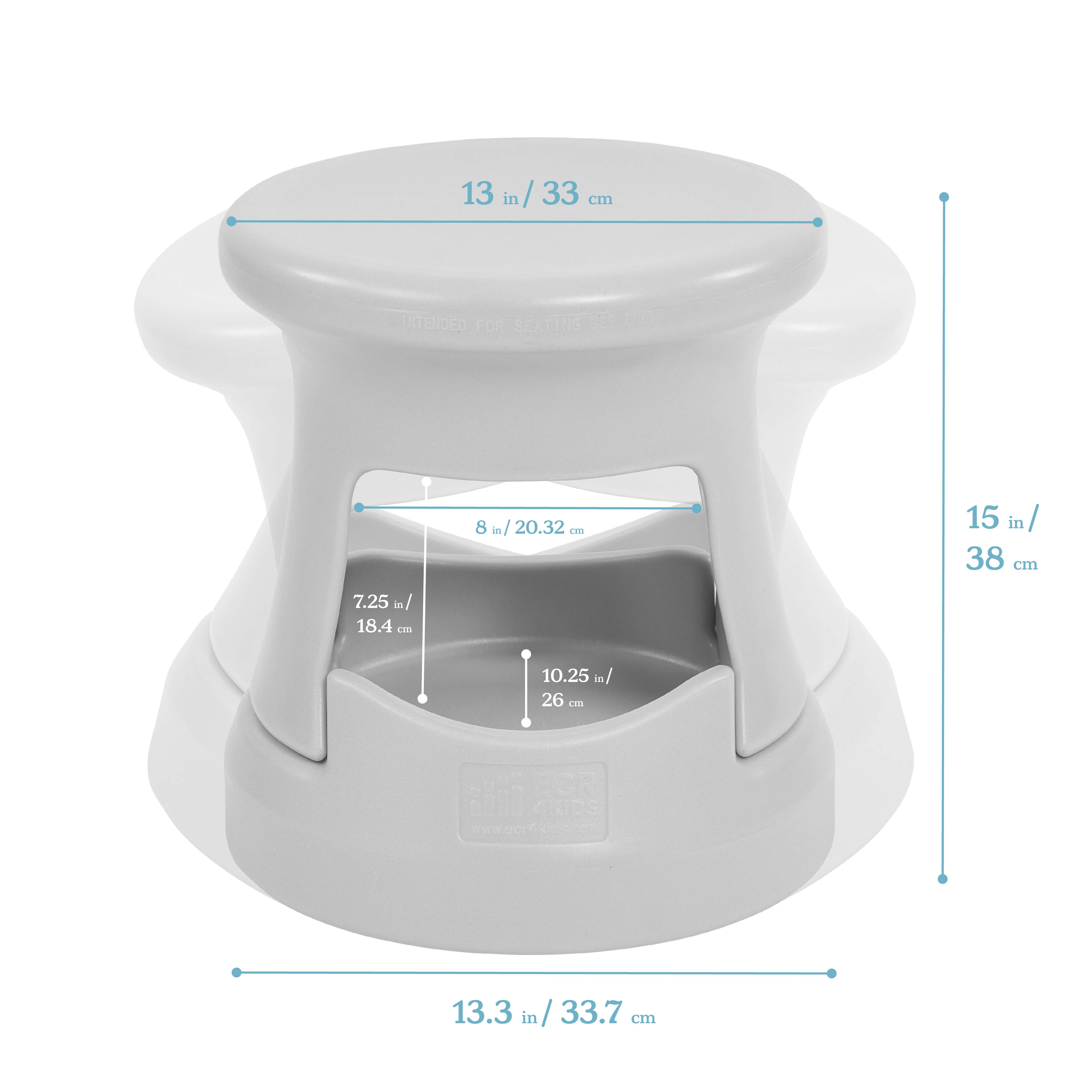 Storage Wobble Stool, 15in Seat Height