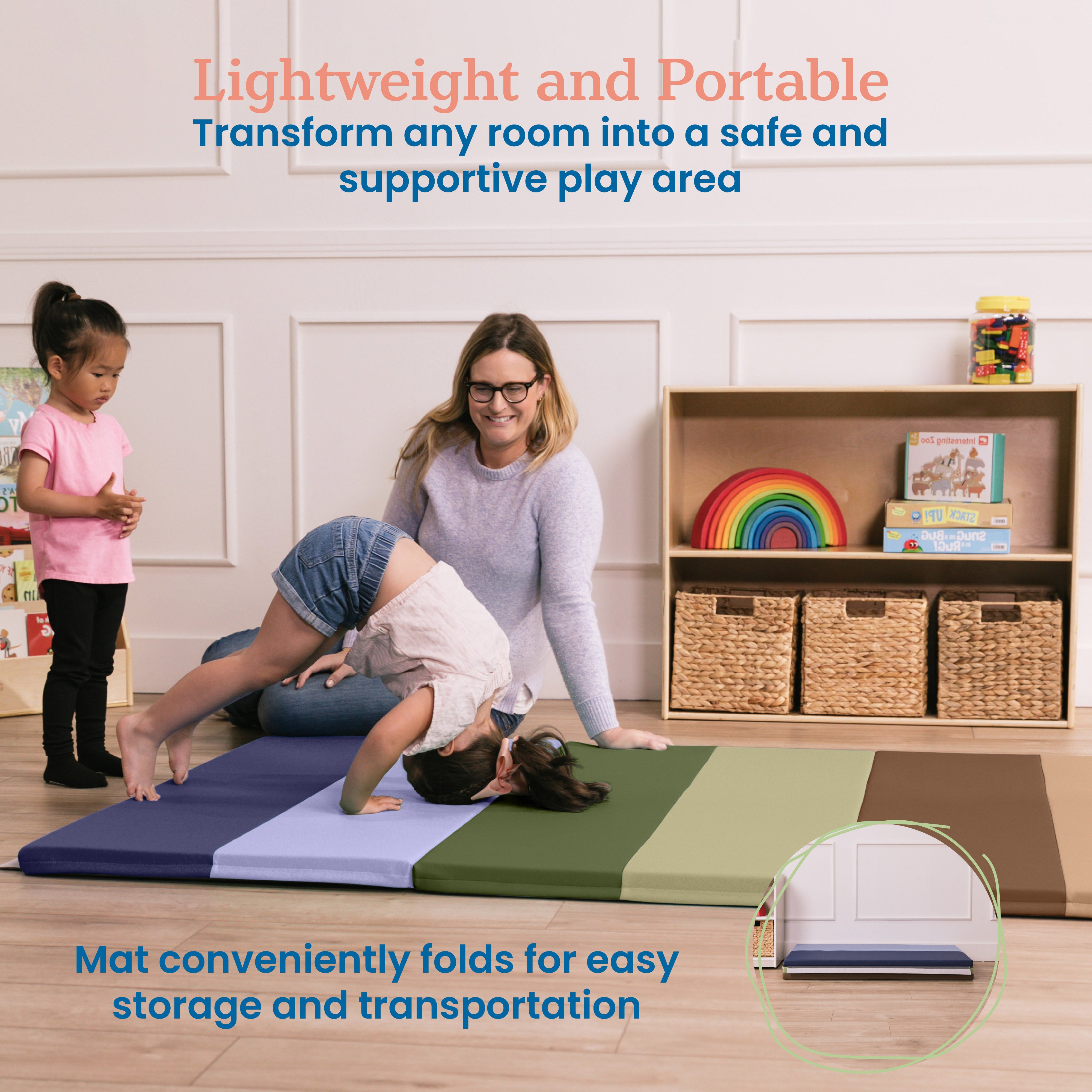 6-Section Rainbow Runway Activity Mat