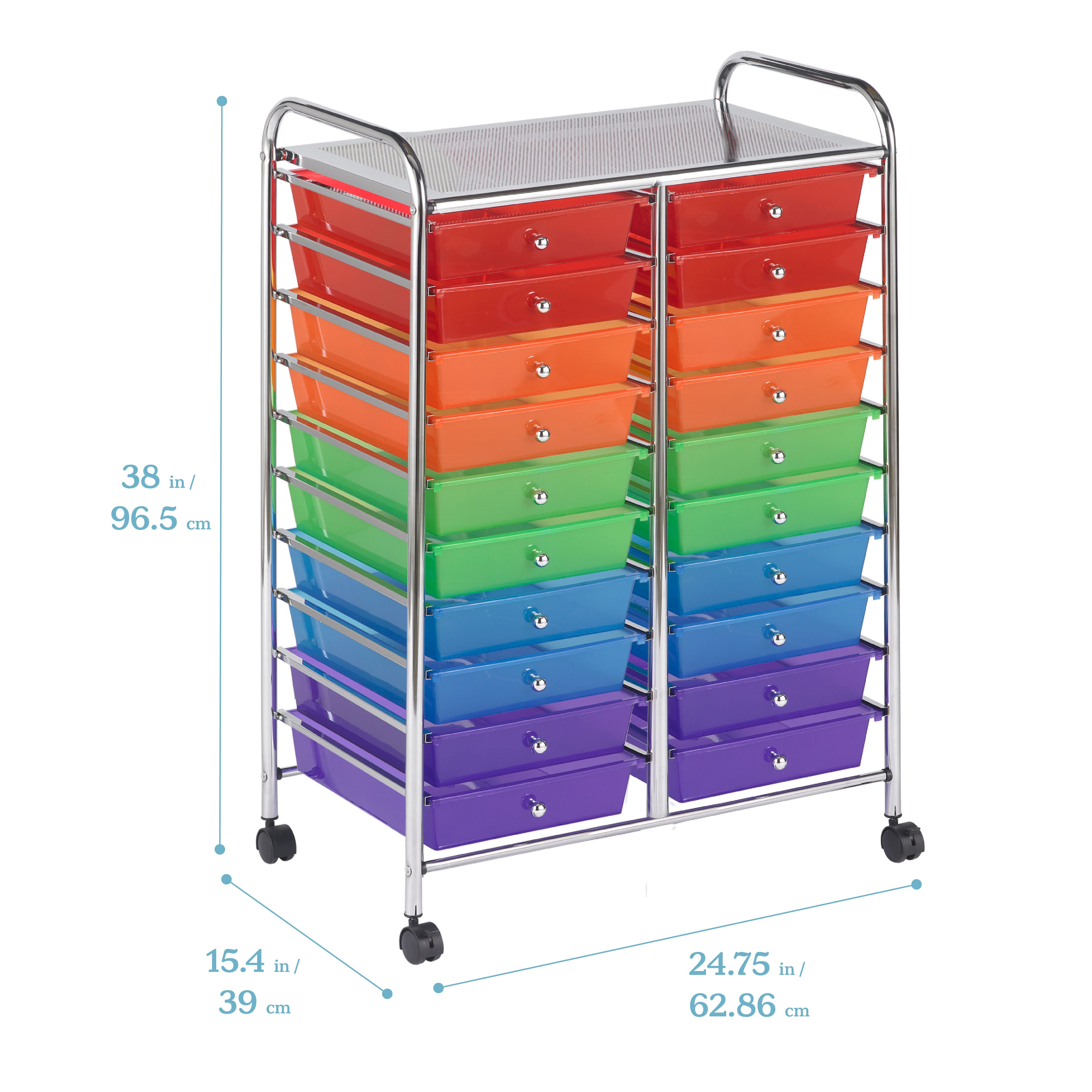 20-Drawer Everyday Mobile Storage Utility Cart