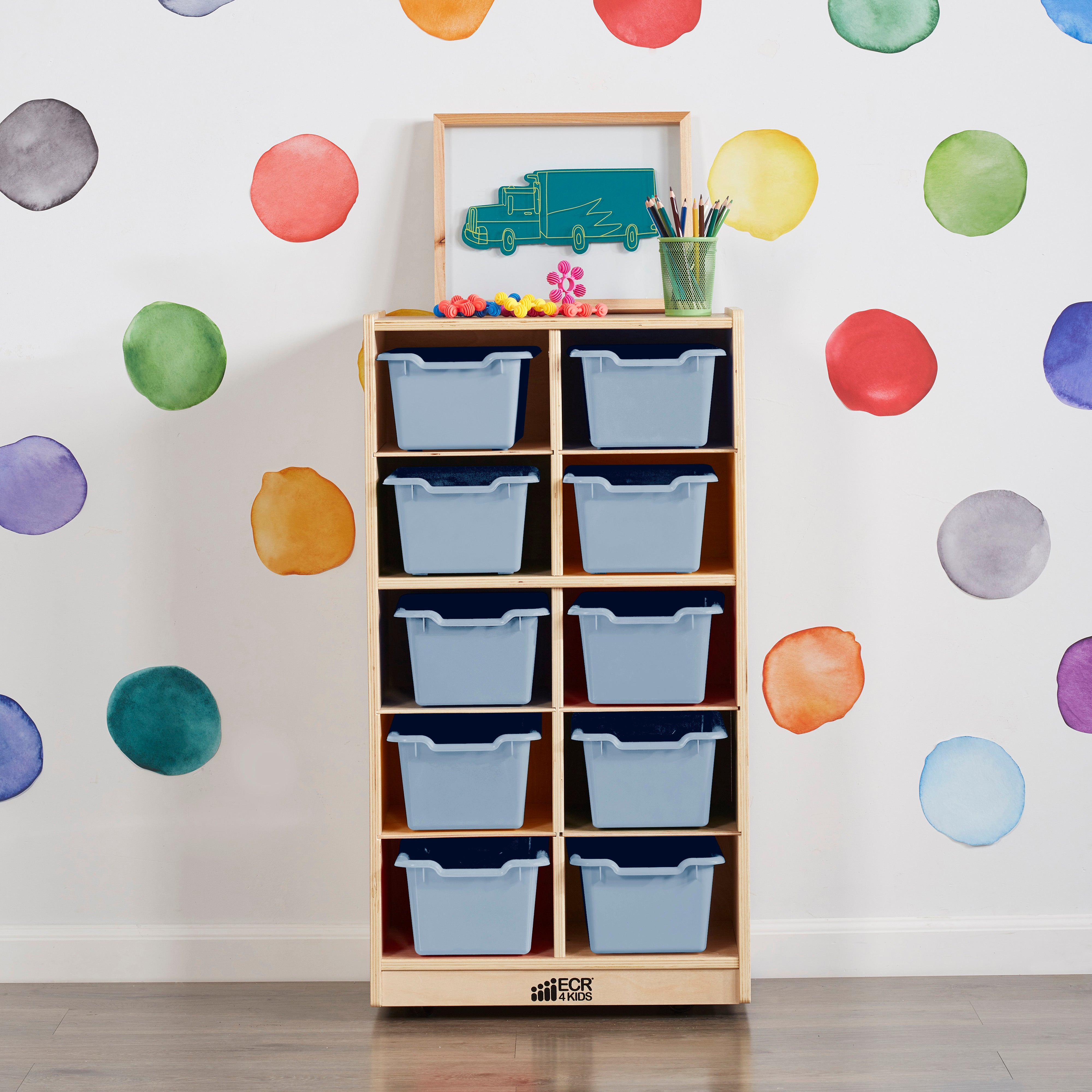 Scoop Front Storage Bins, Multipurpose Organization, 10-Pack