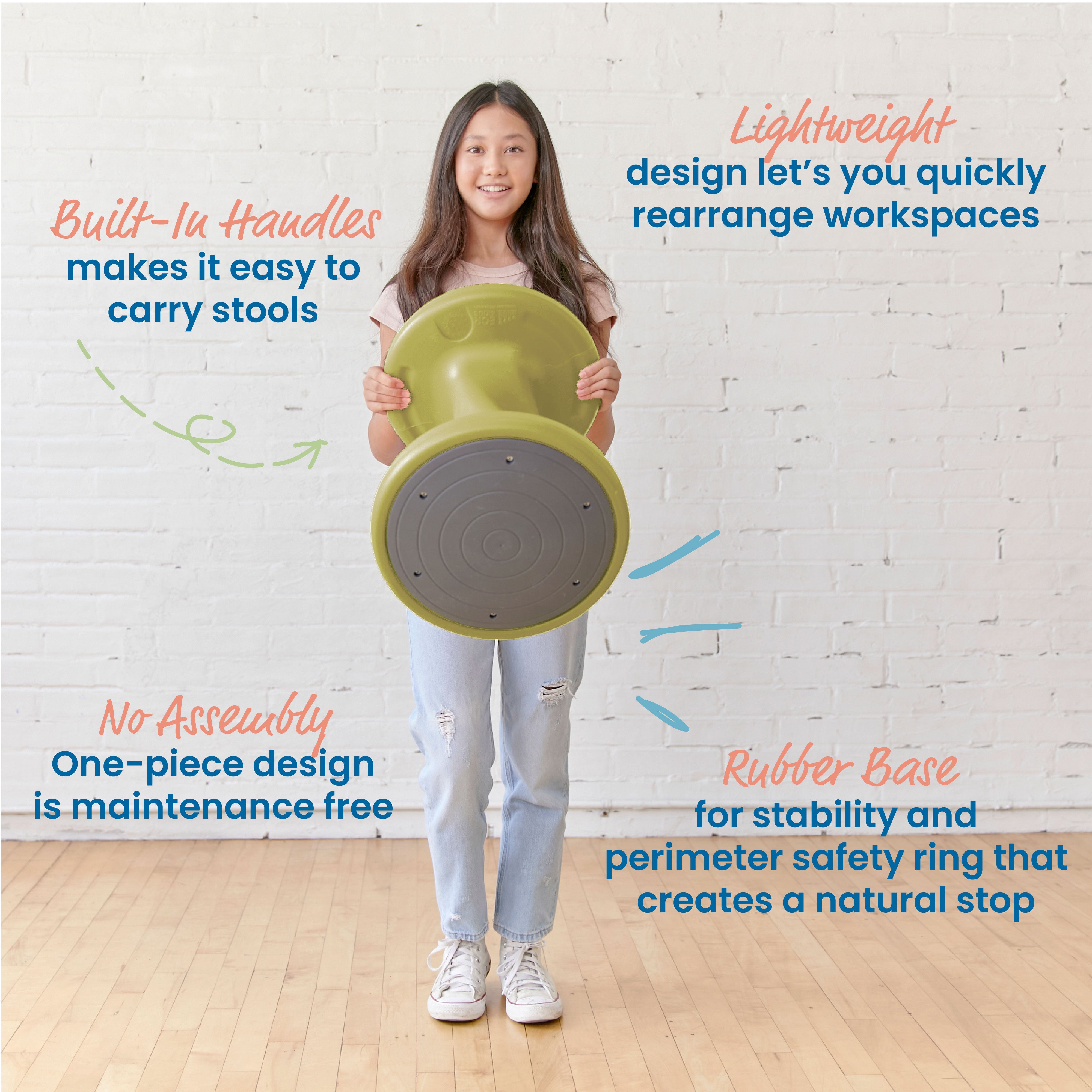 Twist Wobble Stool, 18in Seat Height