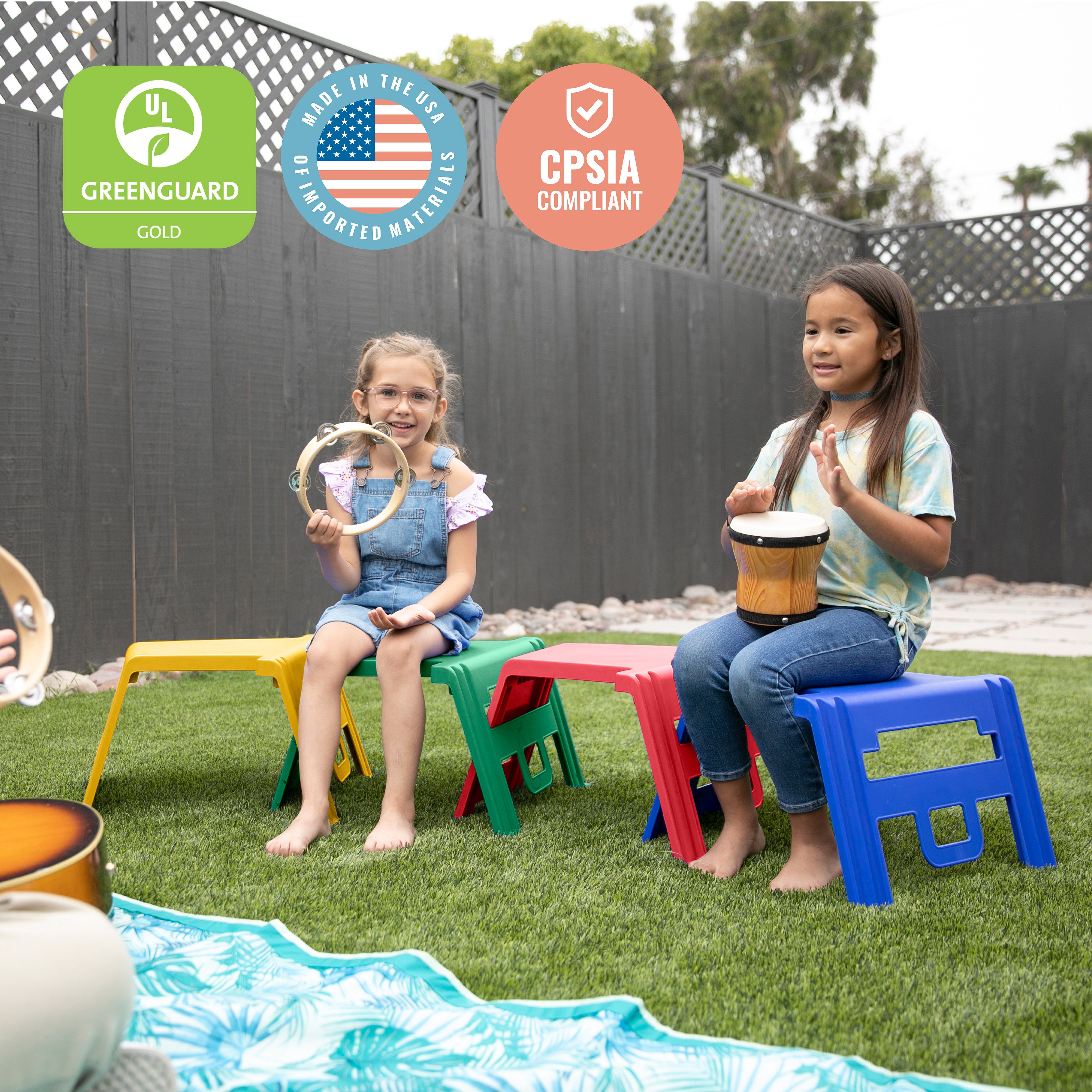 Linking Stool Set, 4-Piece