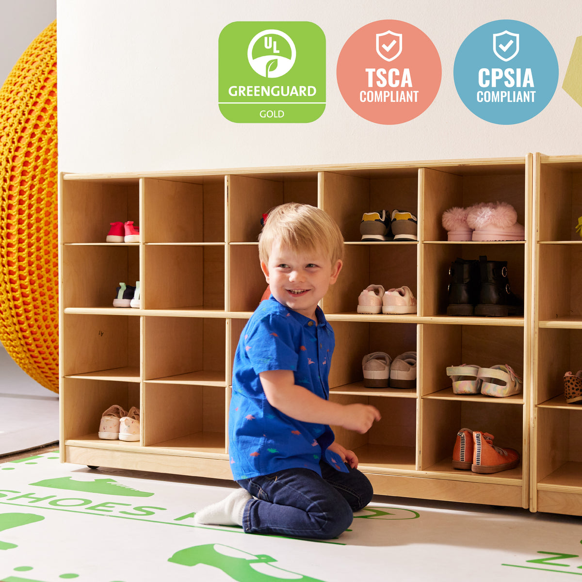20 Cubby Mobile Tray Cabinet, 4x5