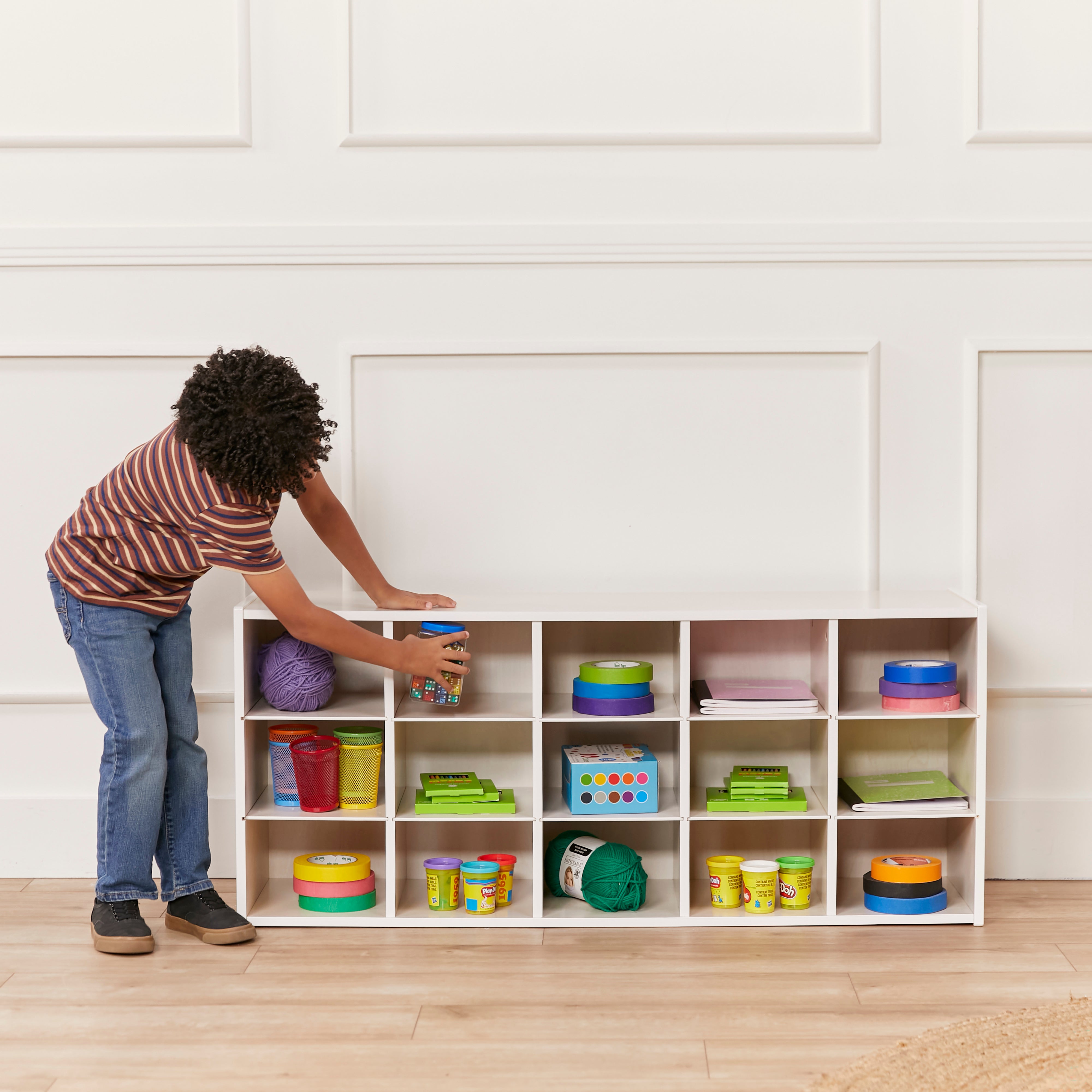 Streamline 15 Cubby Tray Storage Cabinet, 3x5