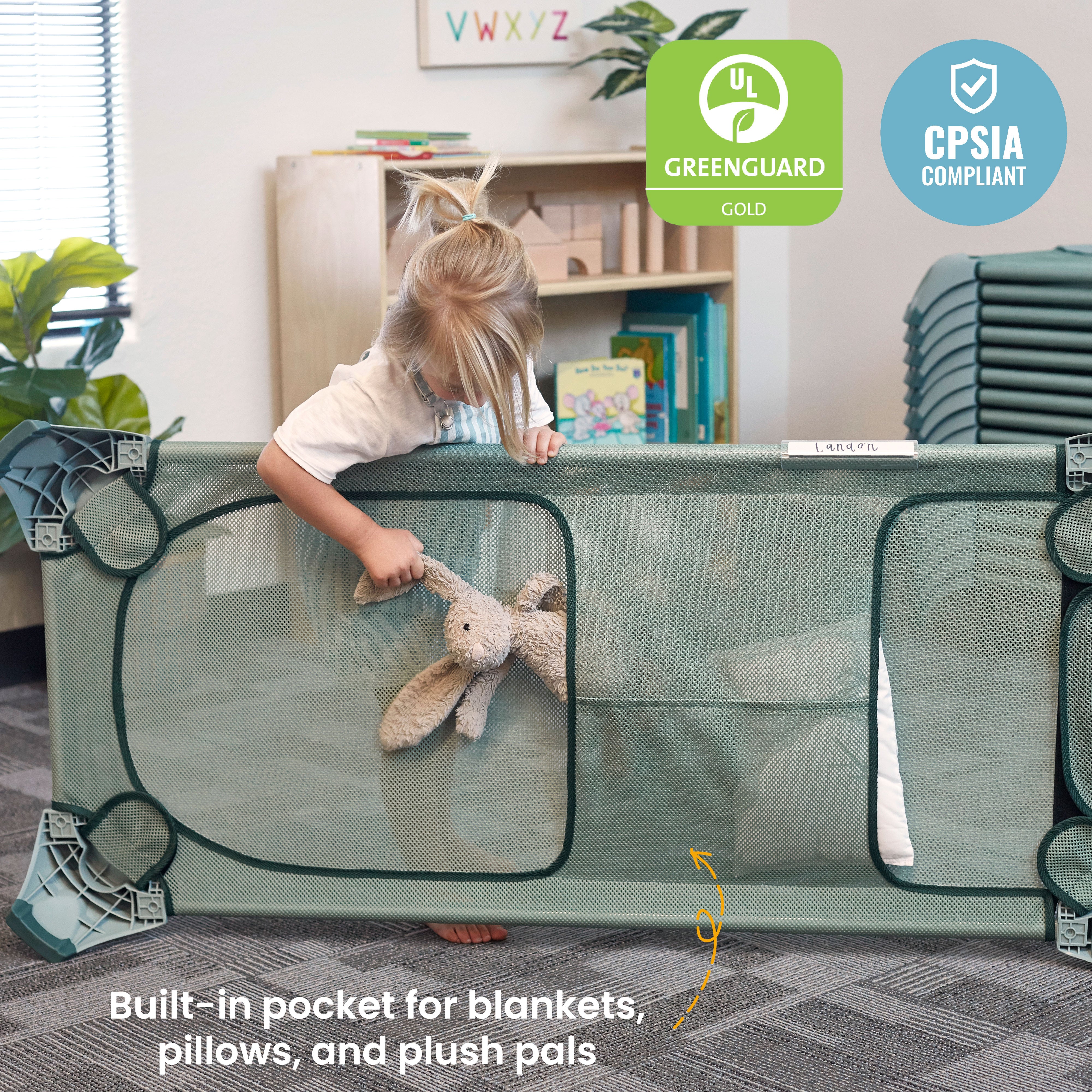 Stackable Cozy Cot with Storage, 6-Pack