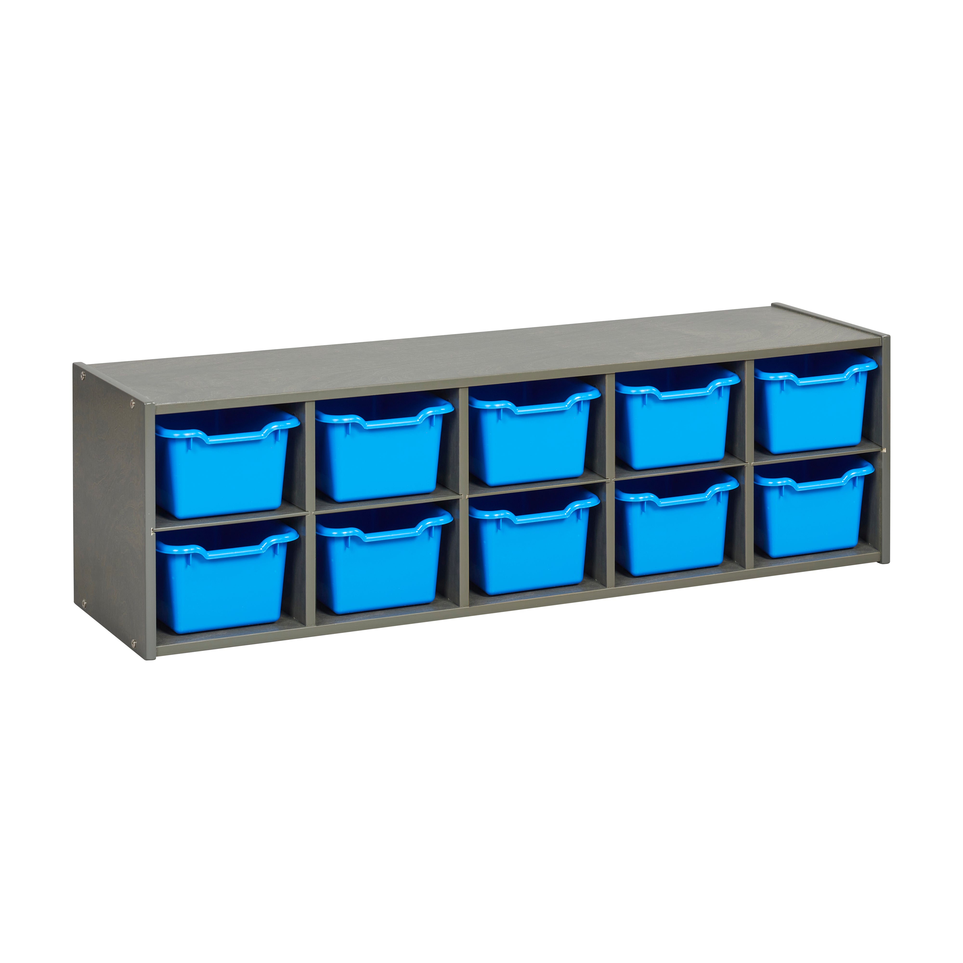 Streamline 10 Cubby Tray Cabinet and 10 Scoop Front Bins, 2x5
