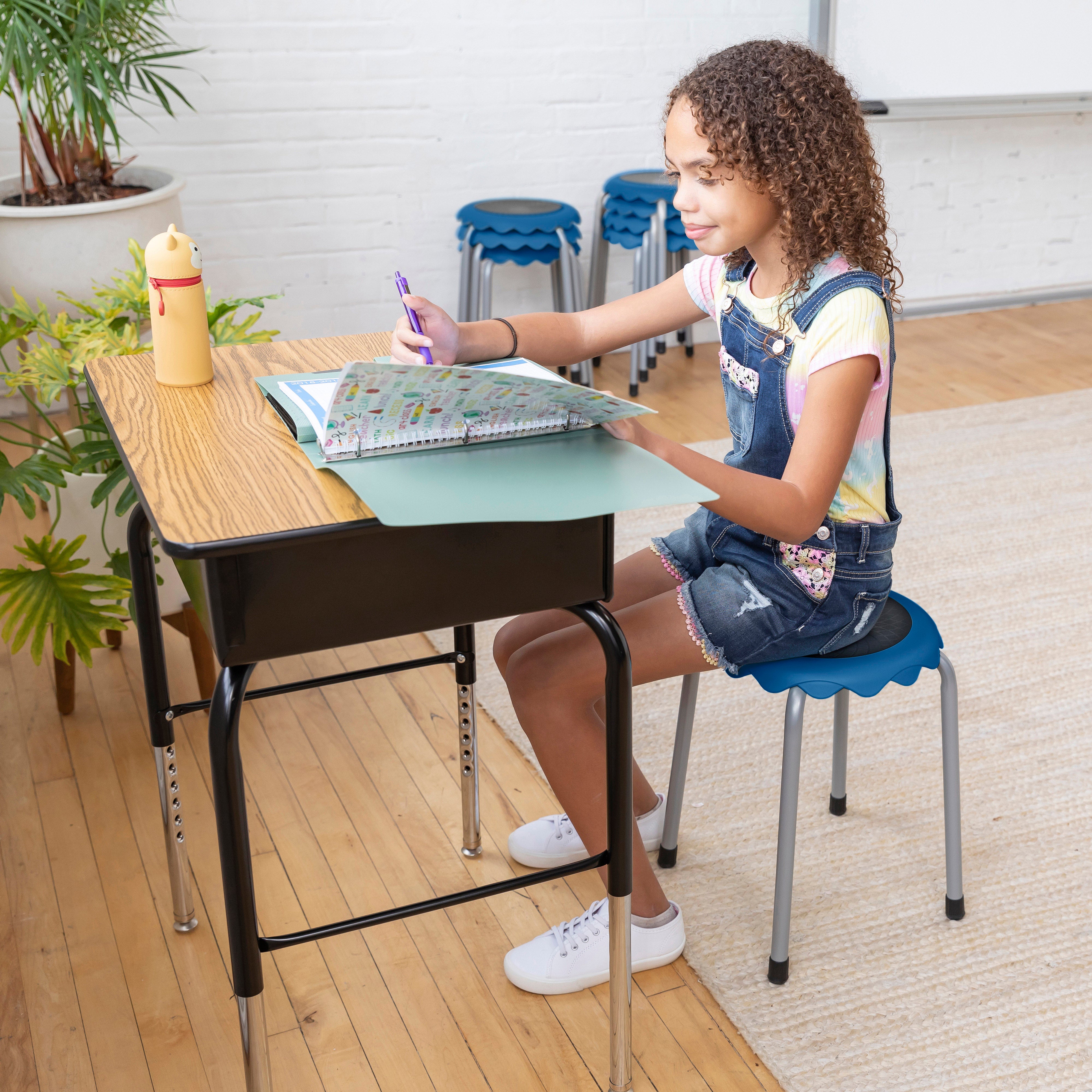 Daisy Stackable Stool with Glides Seating Set, 8-Piece