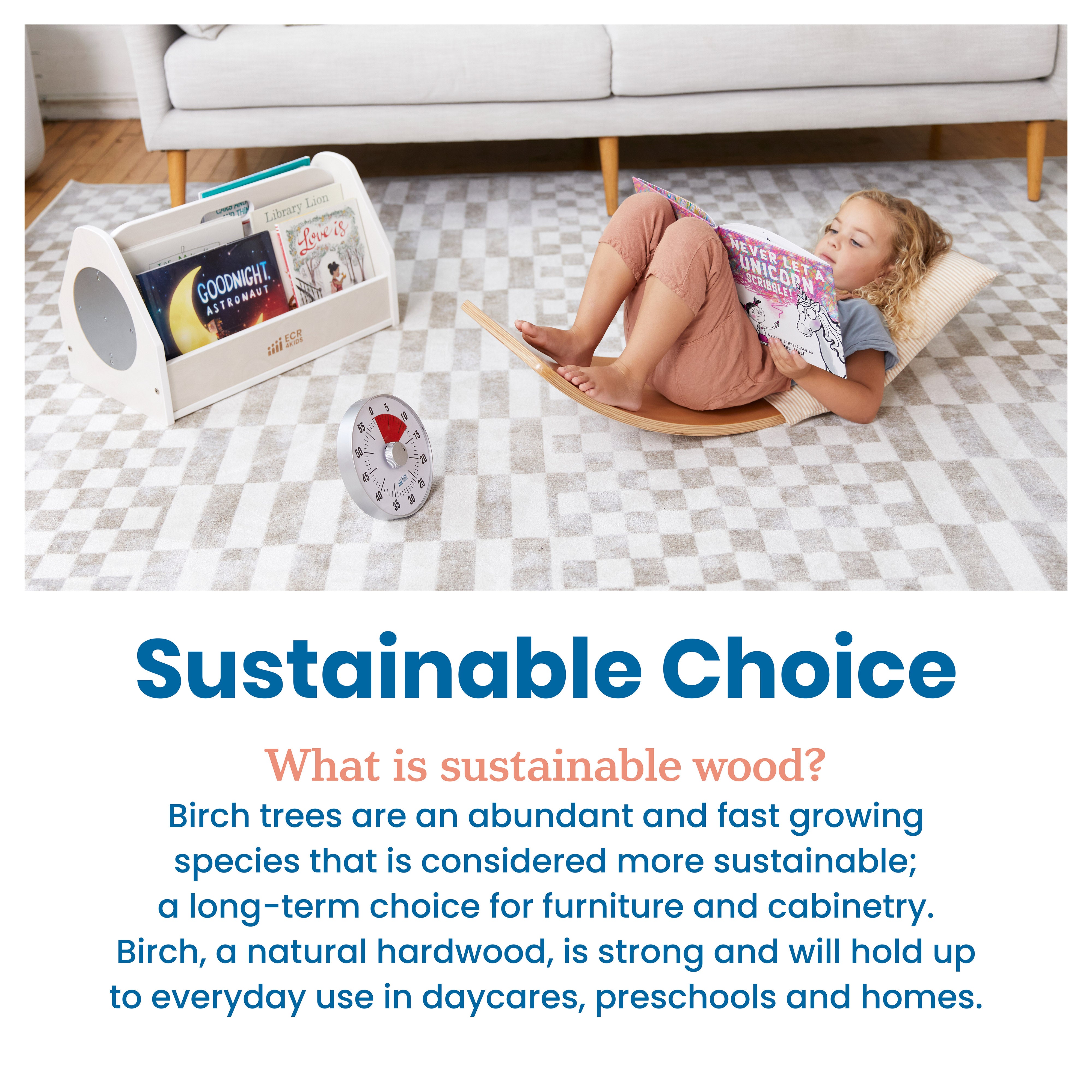 Double-Sided Book Caddy with Countdown Timer