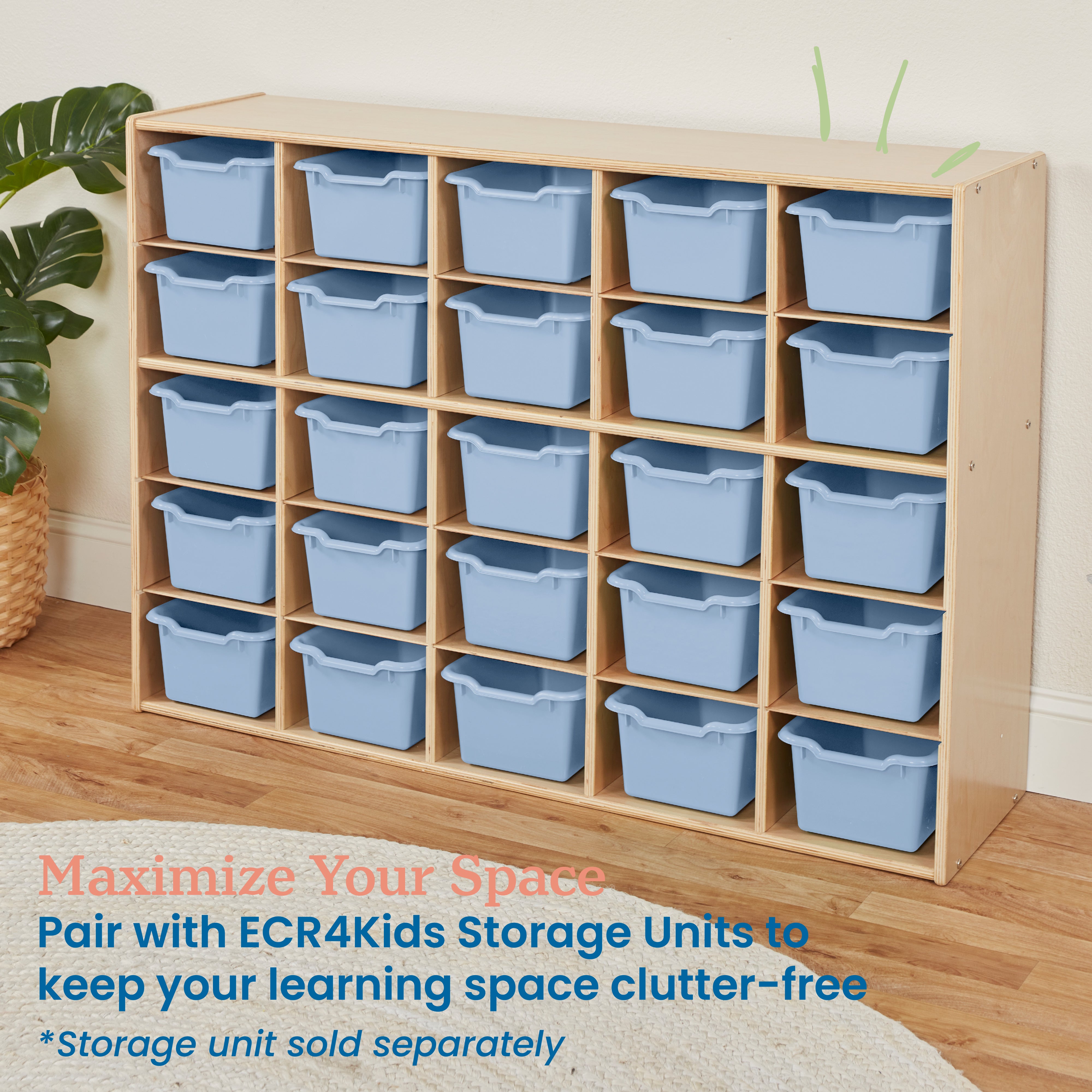 Scoop Front Storage Bins, 25-Piece