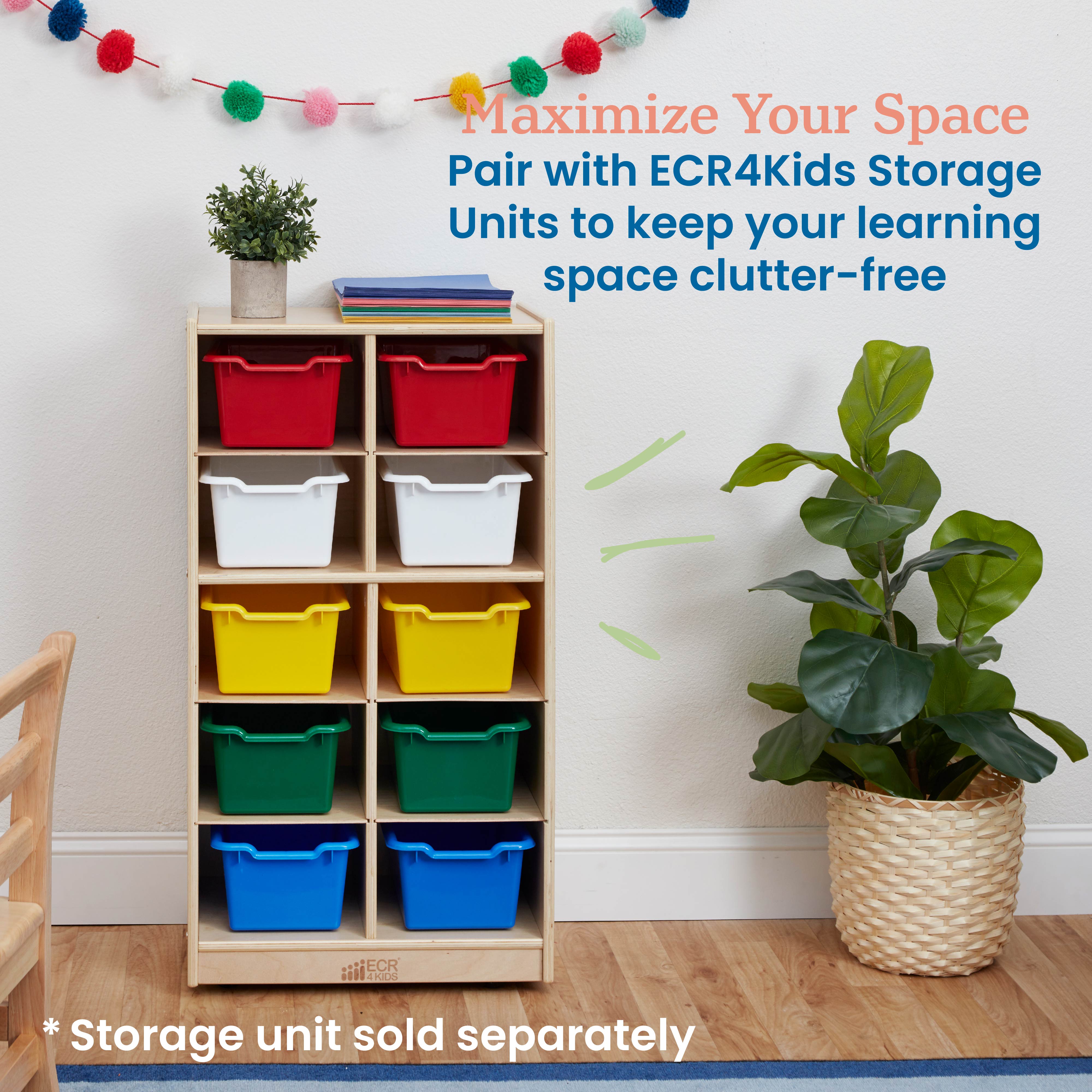 Scoop Front Storage Bins, 10-Piece
