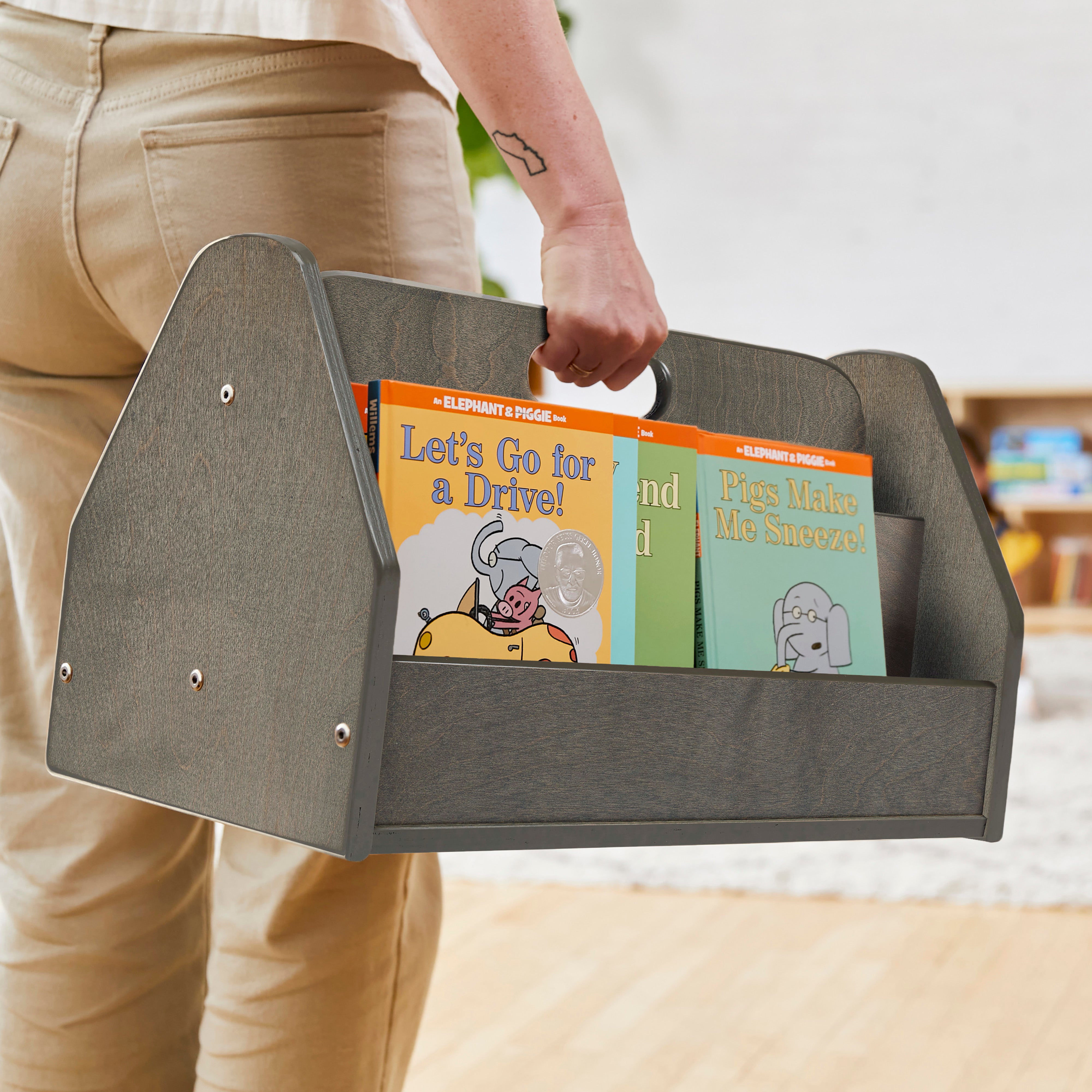 Double-Sided Book Caddy with Countdown Timer