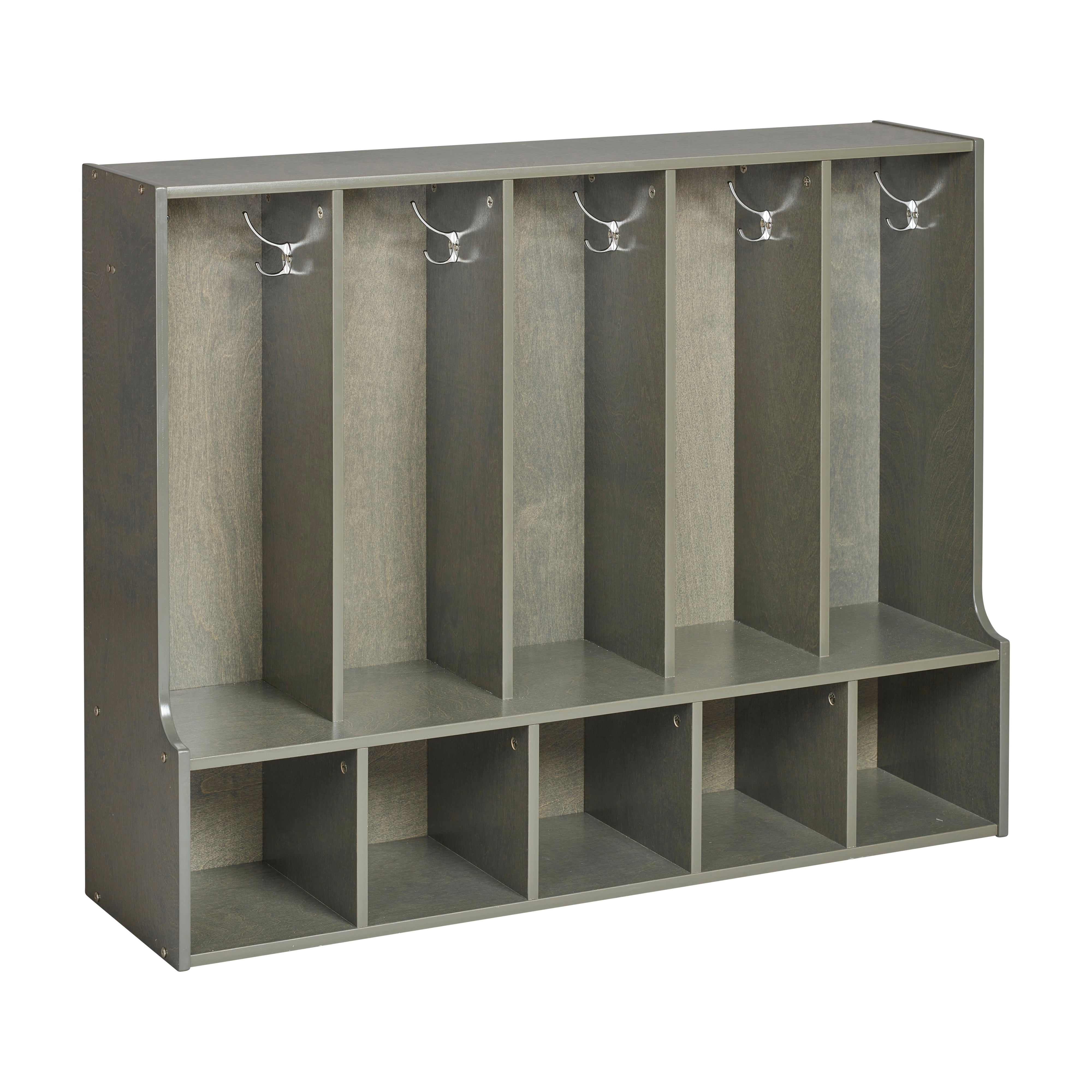 Streamline 5-Section Toddler Coat Locker with Bench