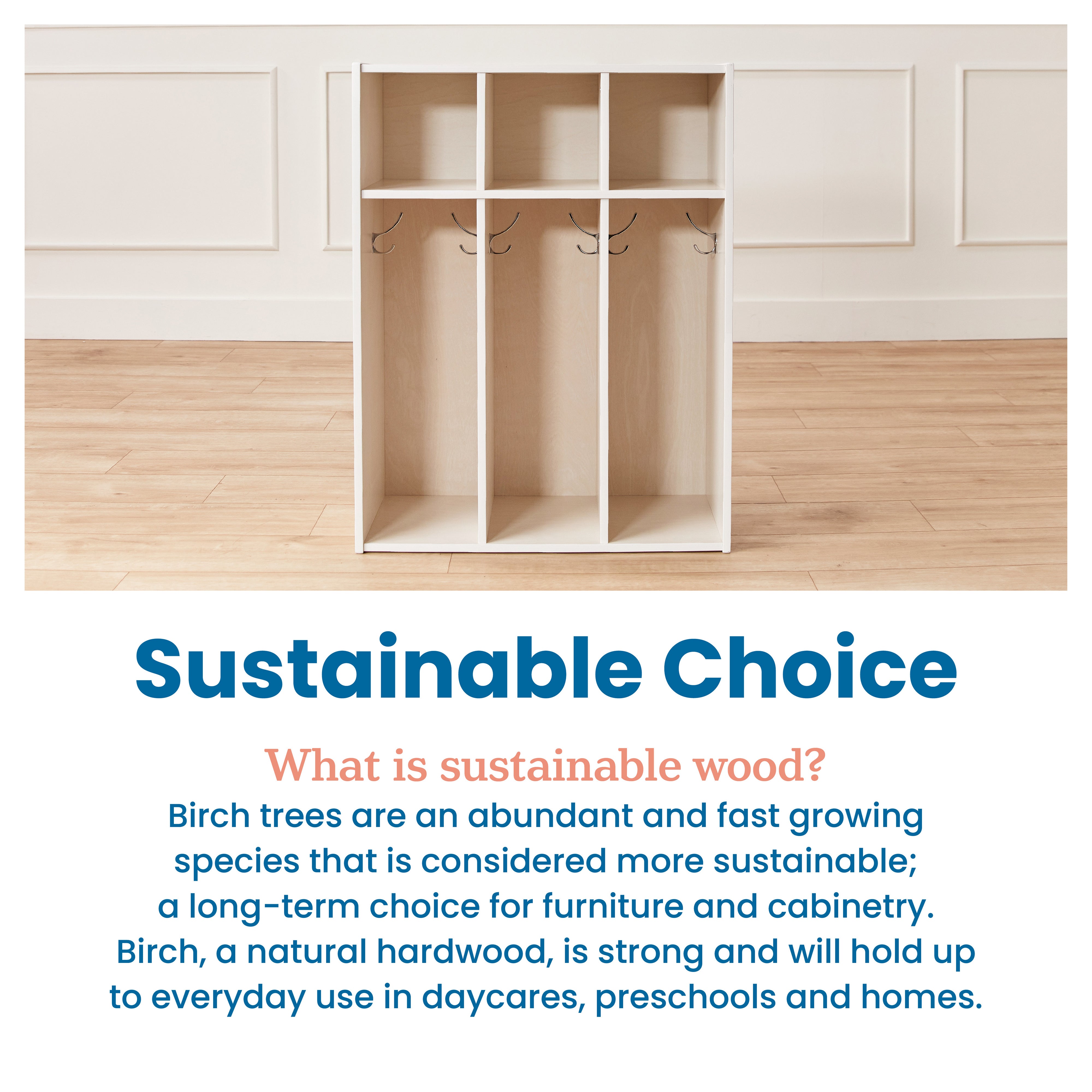 Streamline 3-Section Coat Locker, Toddler Size