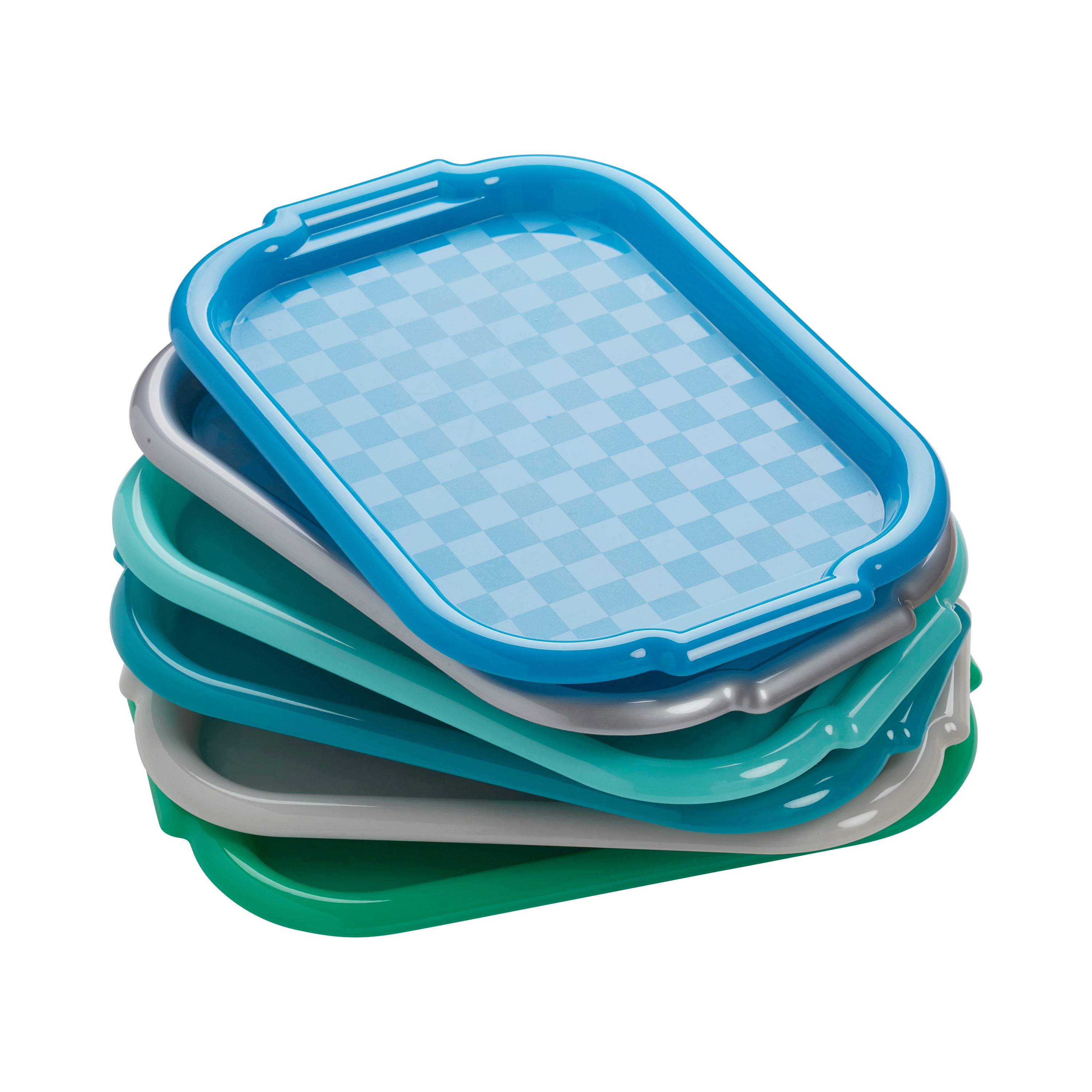 Colorful Plastic Art Trays for Kids, 6-Piece