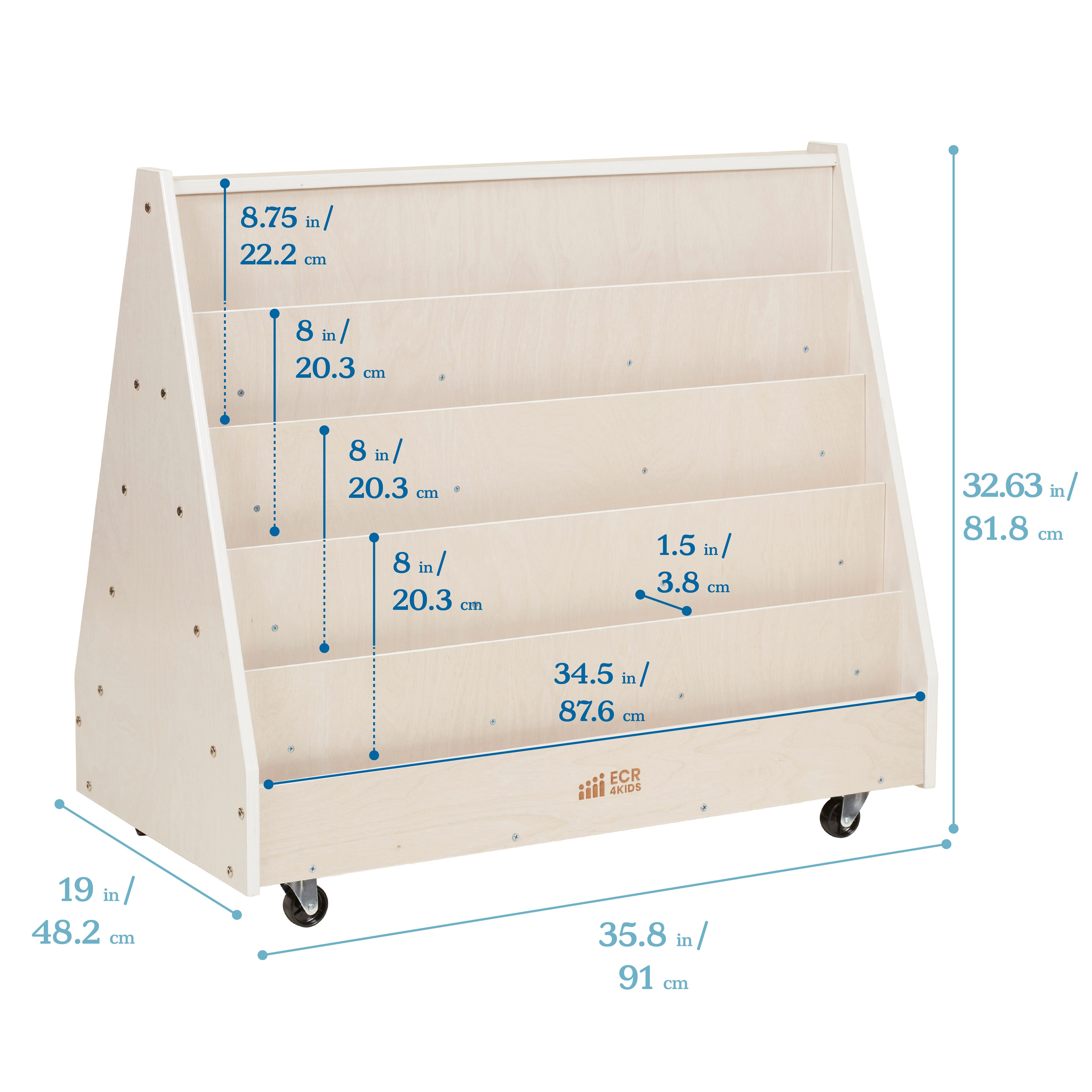 Double-Sided Mobile Book Display