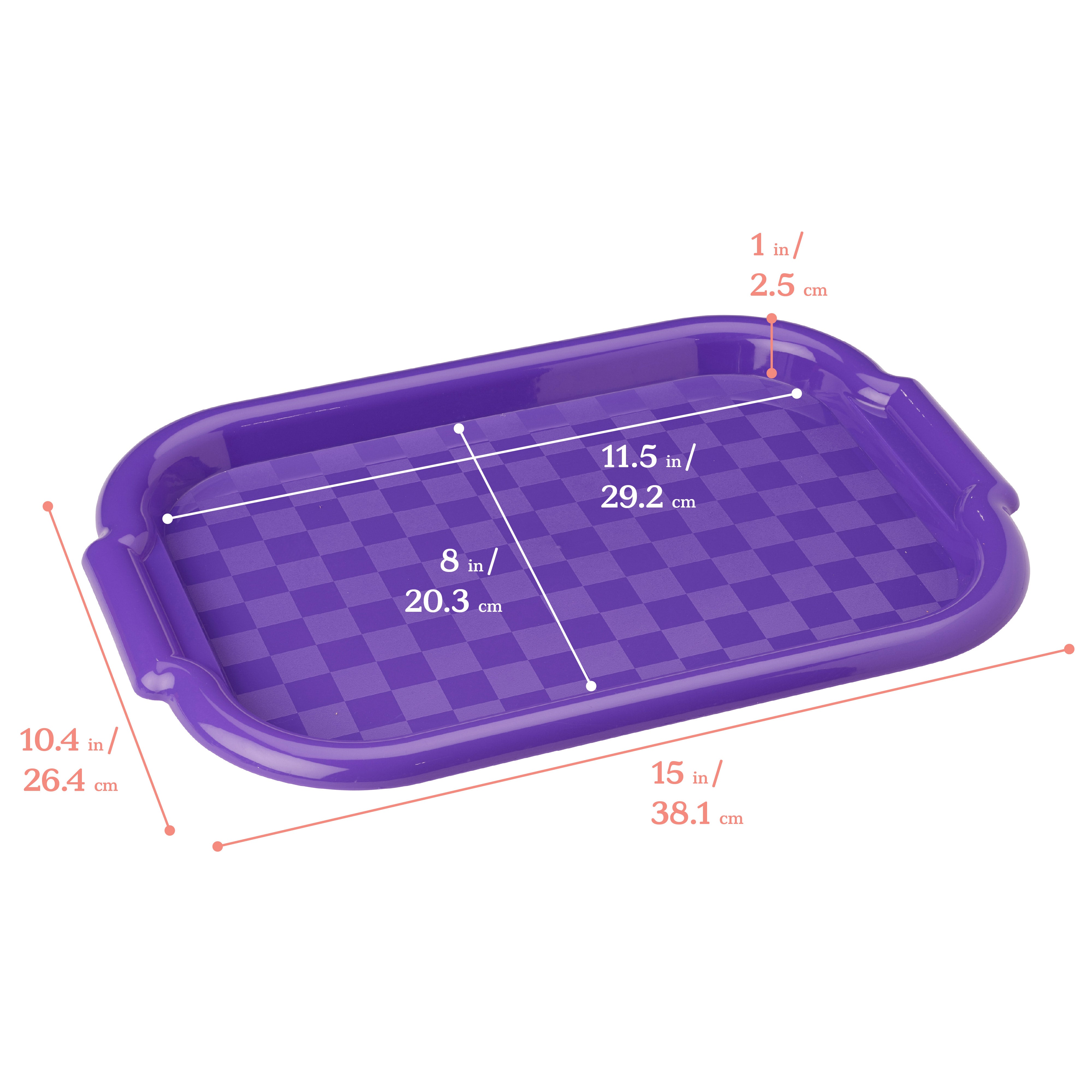 Colorful Plastic Art Trays for Kids, 6-Piece