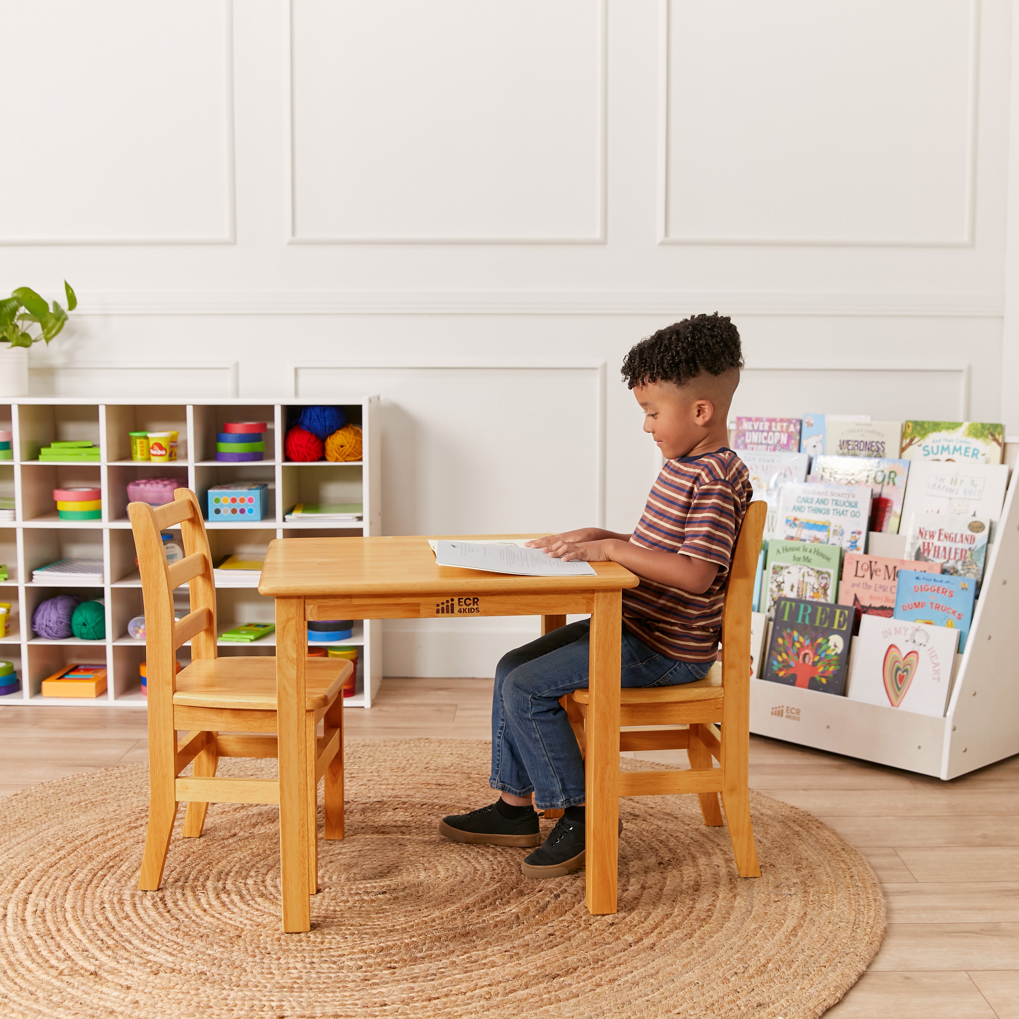 24in Square Hardwood Table with 22in Legs, Kids Furniture