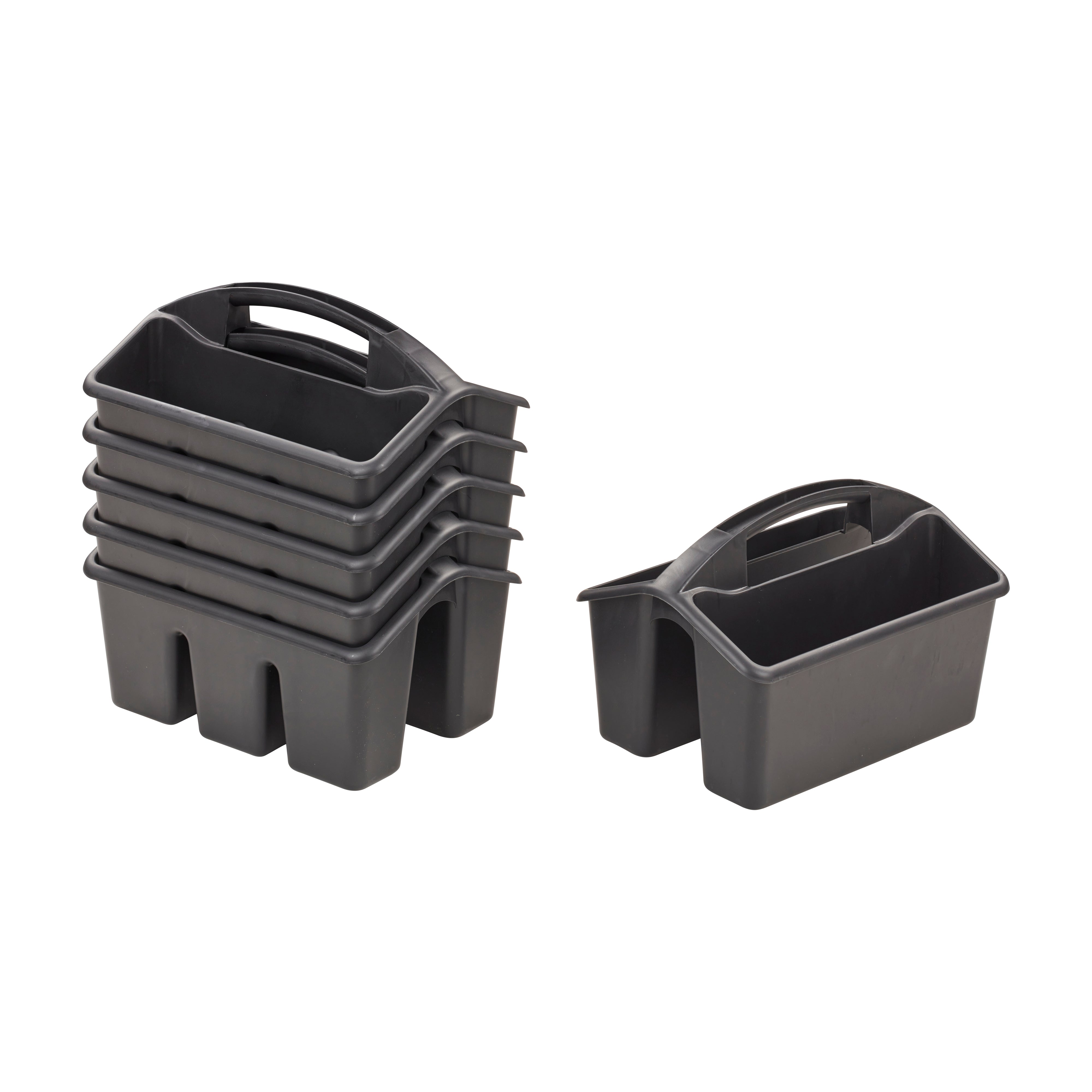 4-Compartment Small Plastic Caddy, 6-Pack