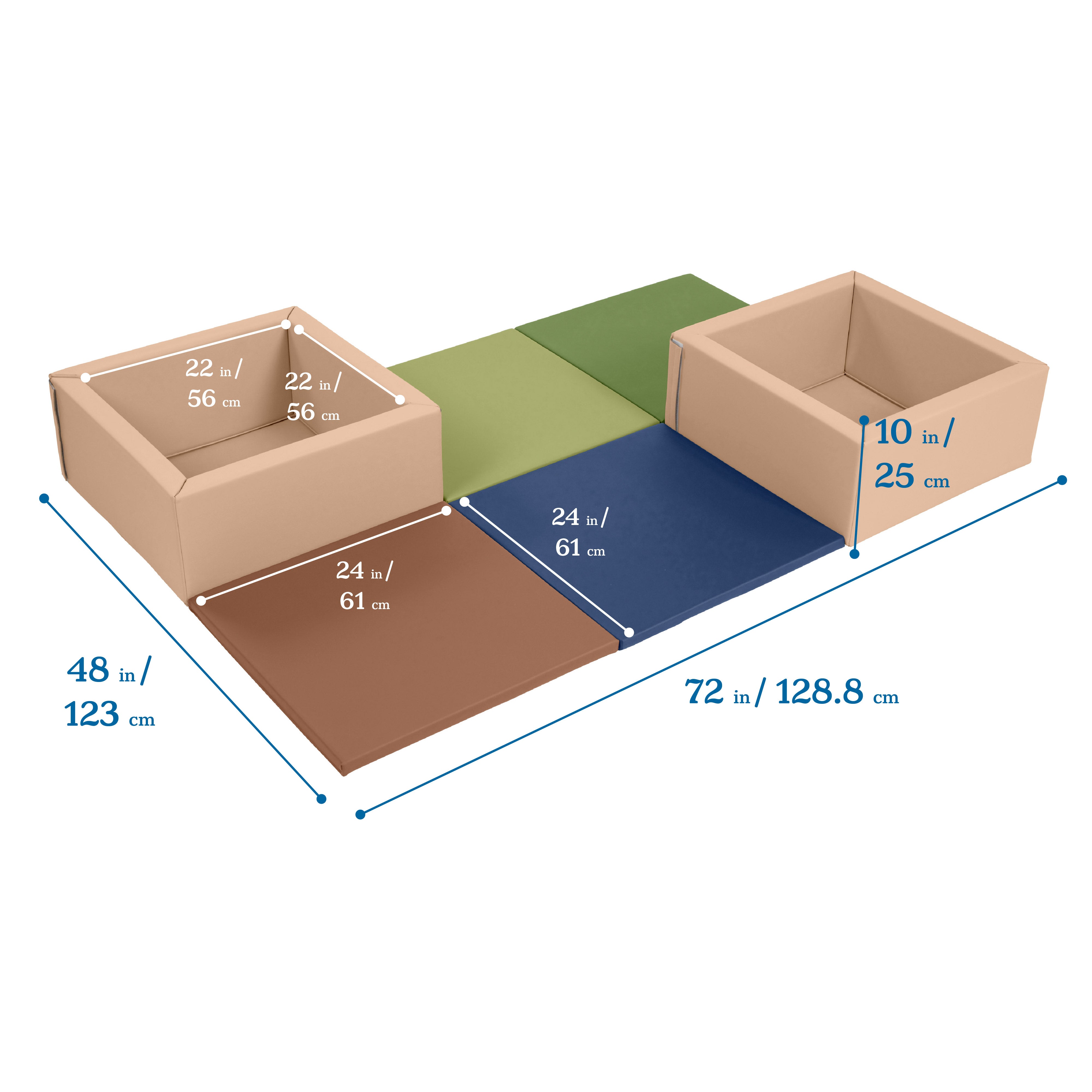 Play Patch Activity Mat and Toy Bins, 6-Piece