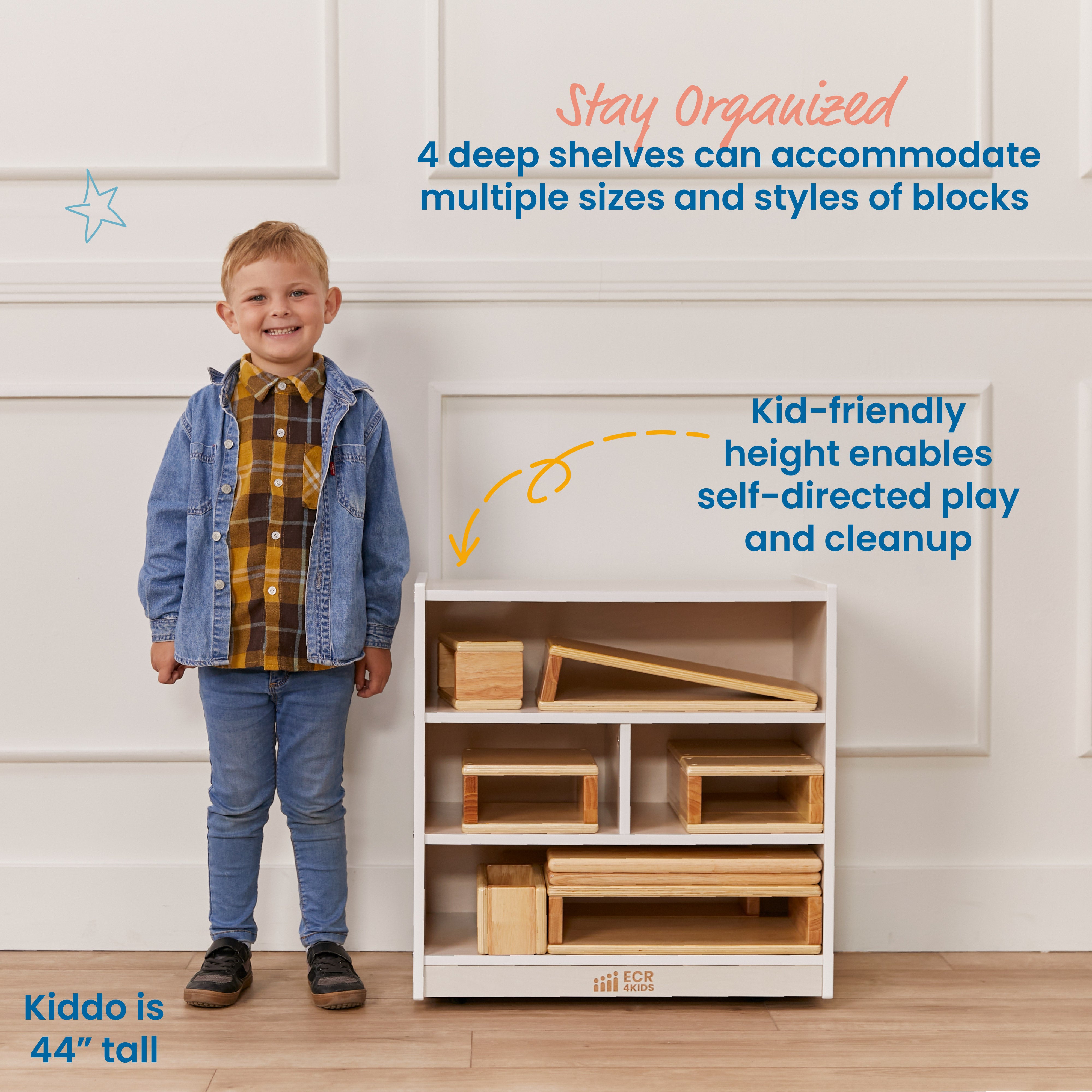 Mobile Block Storage Cart, Small