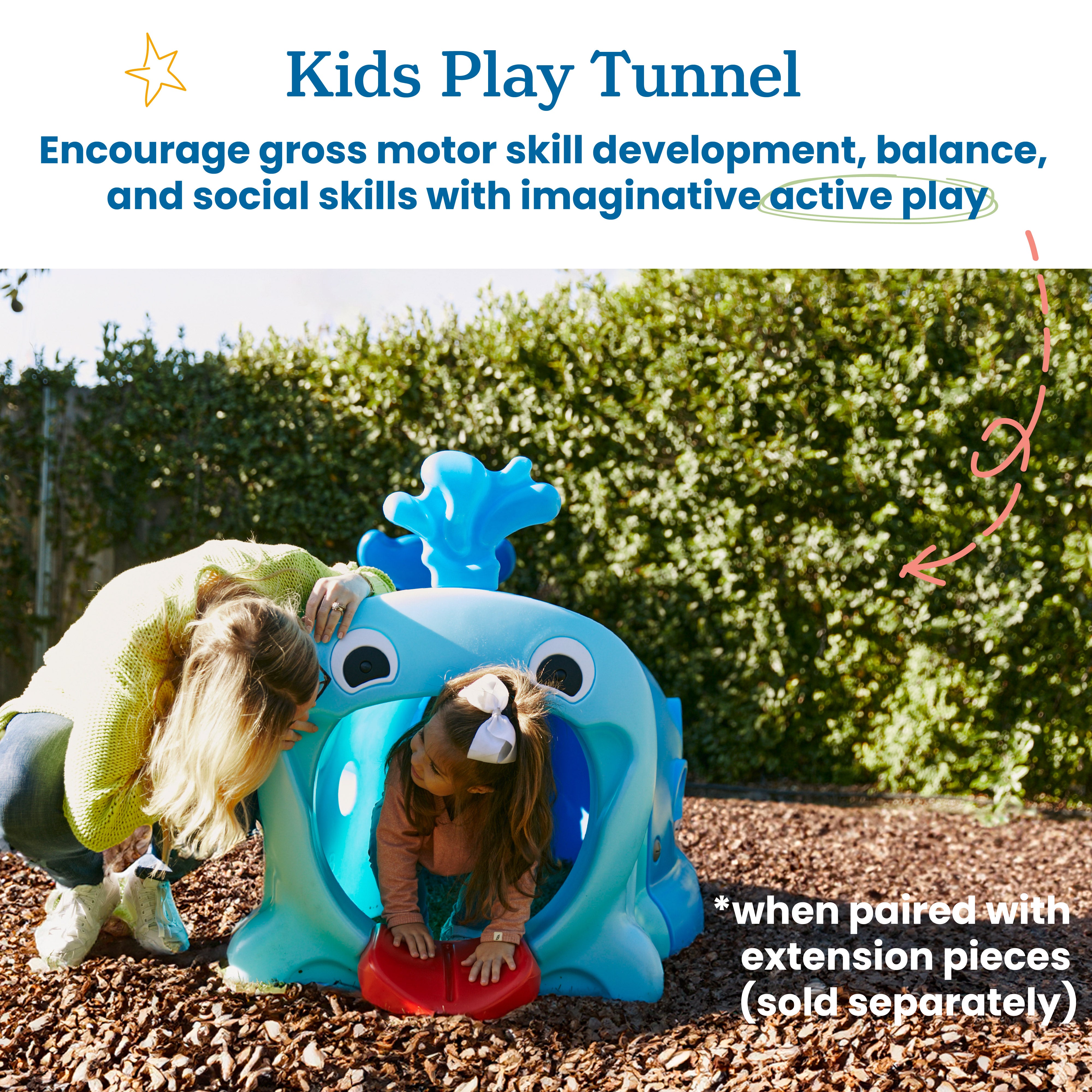 Willow Climb-N-Crawl Whale, Head and Tail