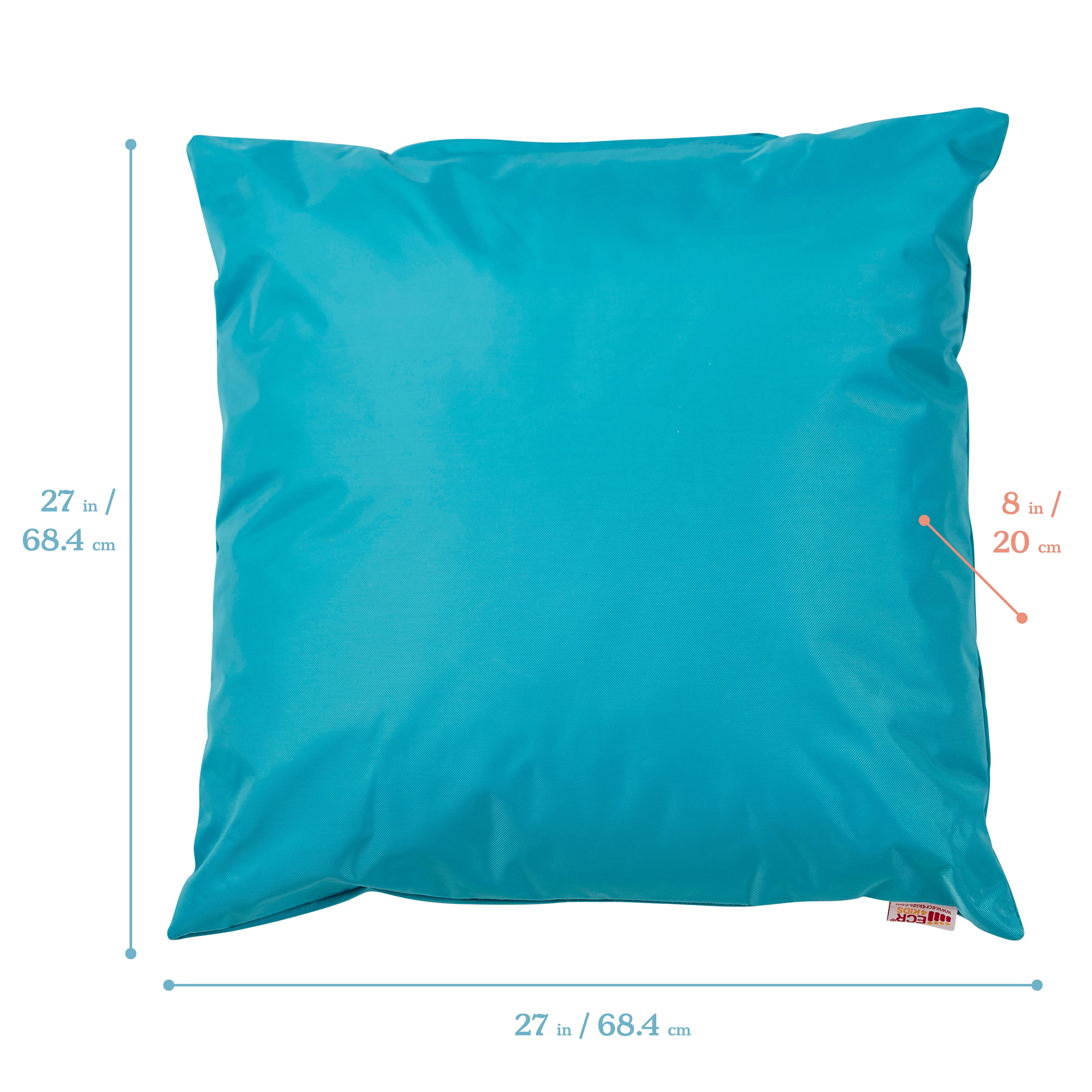 Jumbo Floor Pillow Cushion, 27inx27in