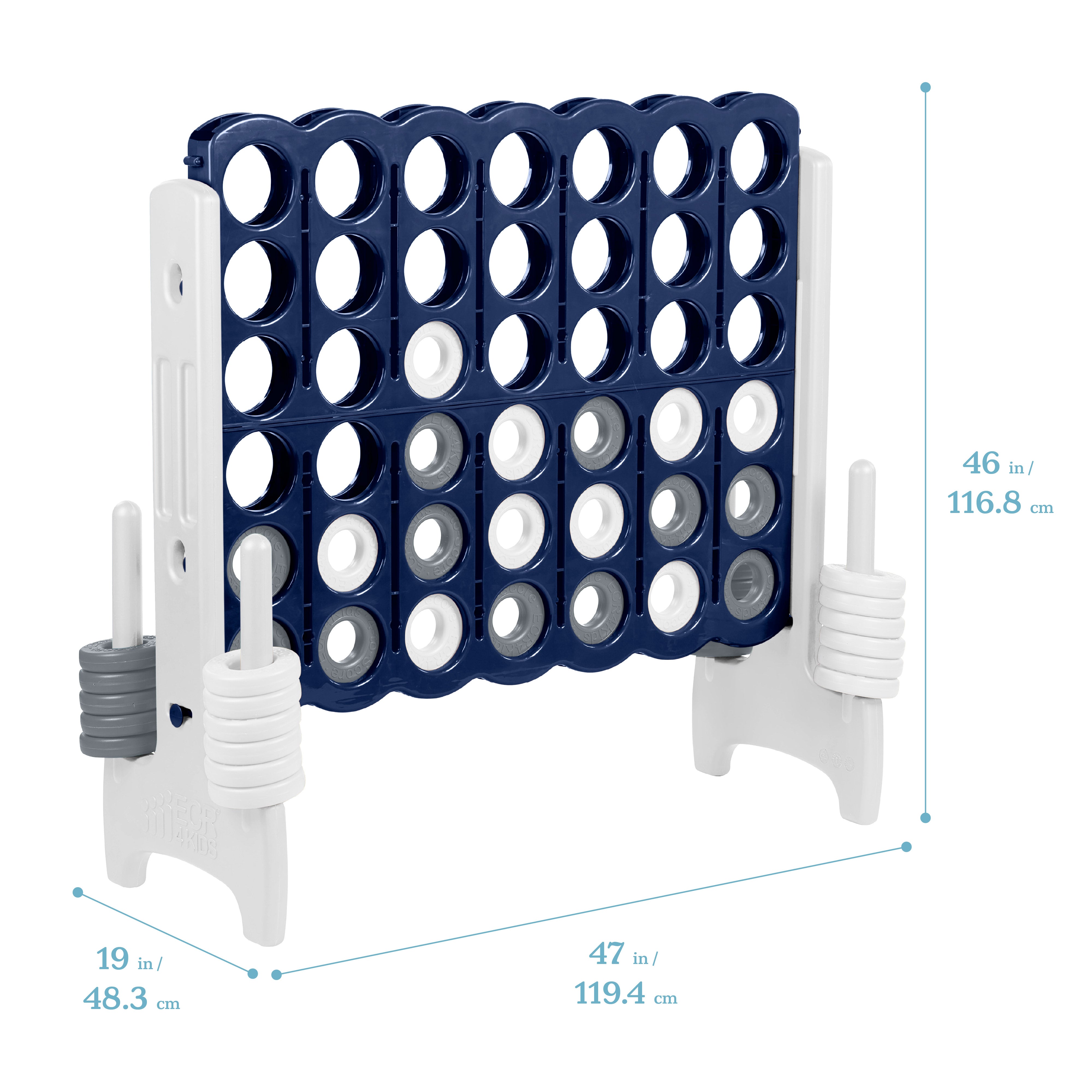 Jumbo 4-To-Score Giant Game with 42 Rings and Reset Sliders