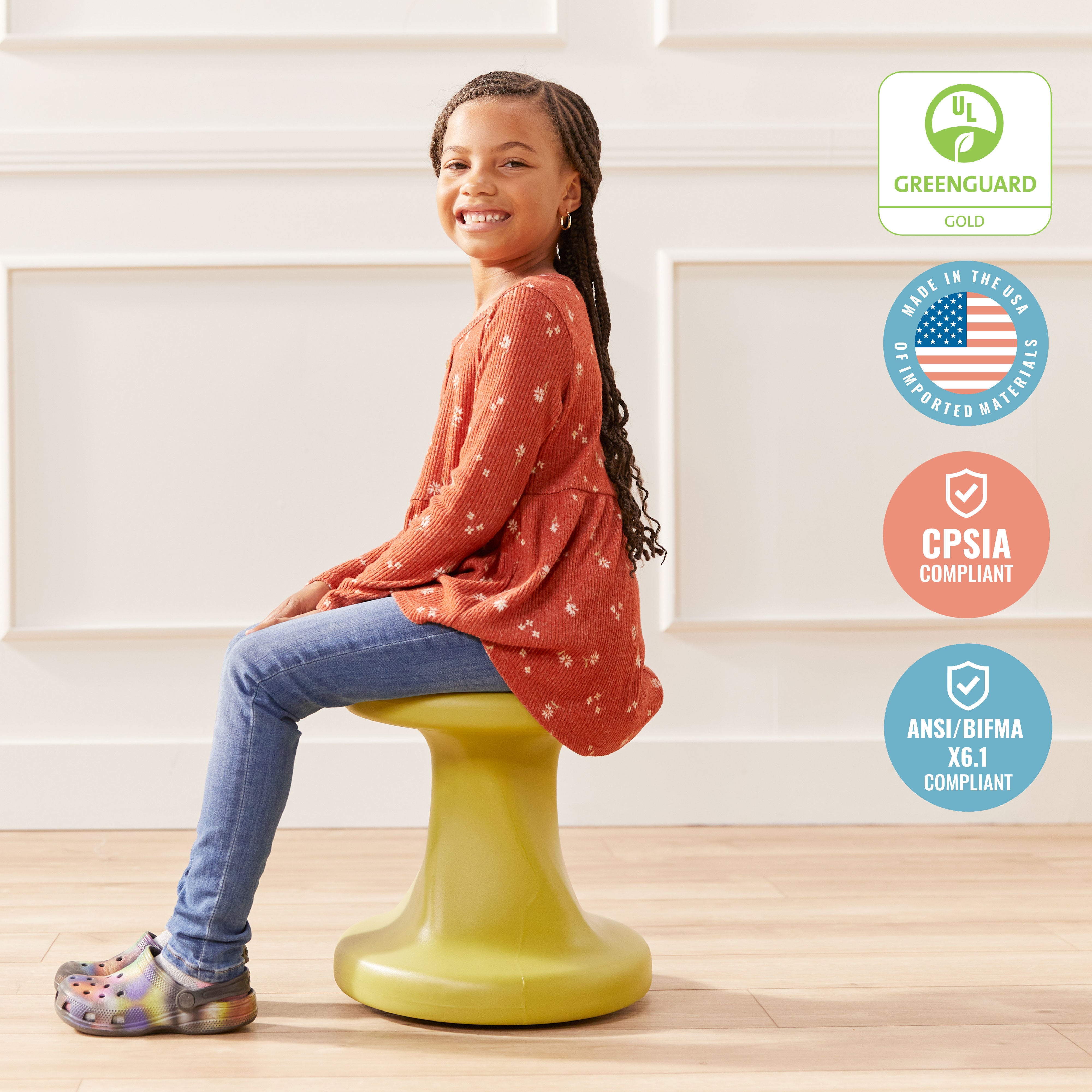 Twist Wobble Stool, 14in Seat Height