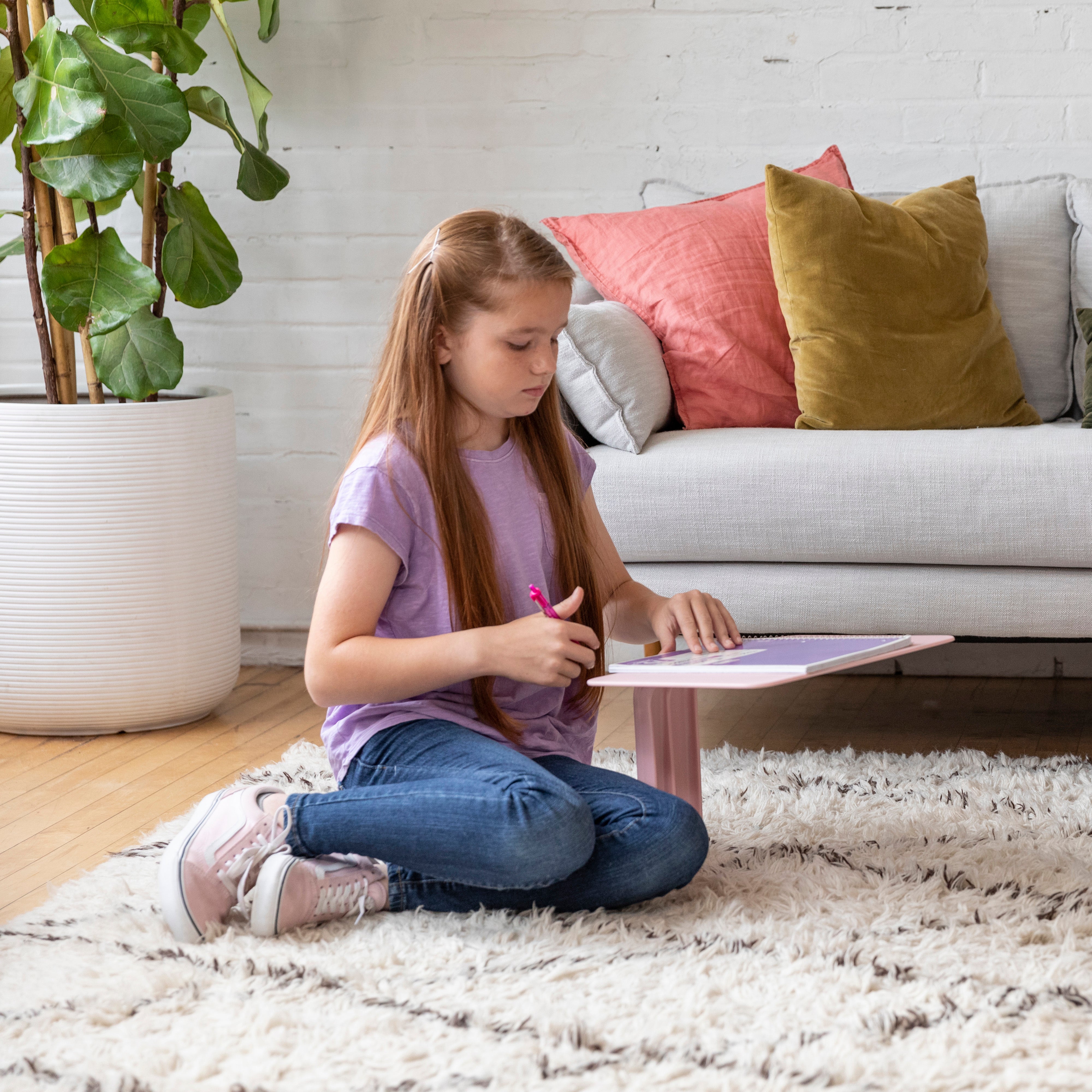 The Surf Portable Lap Desk, Kids Floor Desk, One-Piece Writing Table, Flexible Seating, 10-Pack