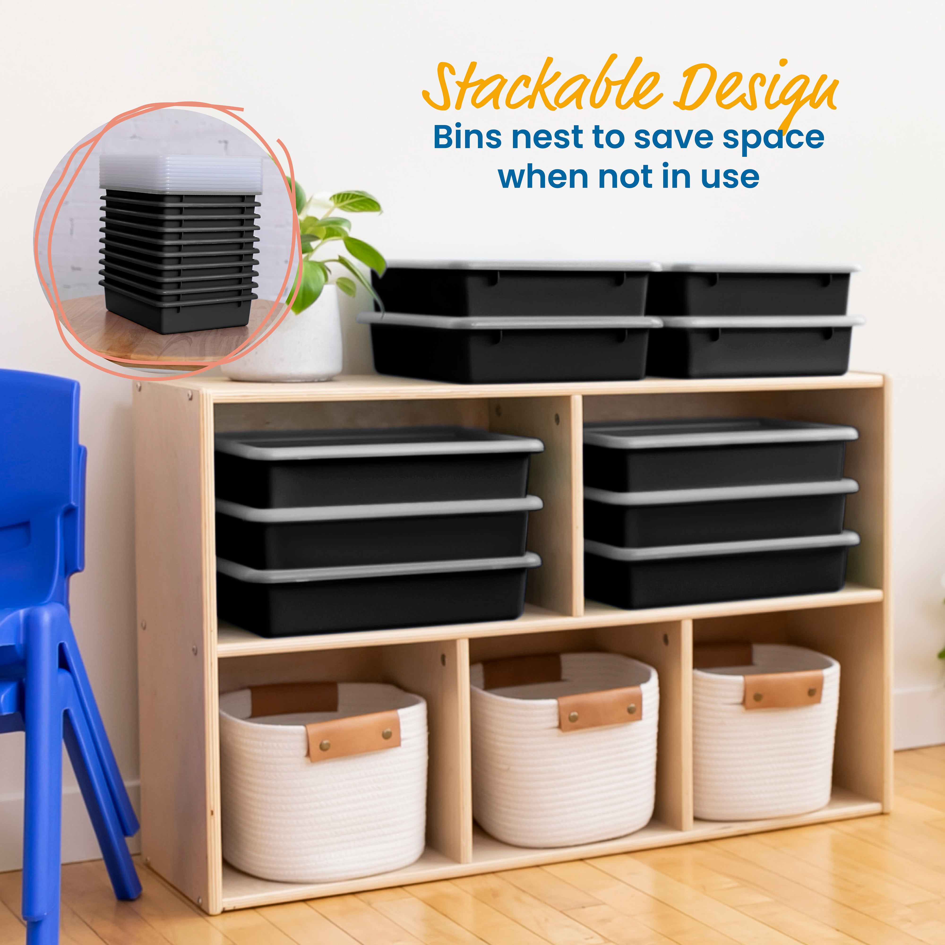 Letter Size Tray with Lid, 10-Piece