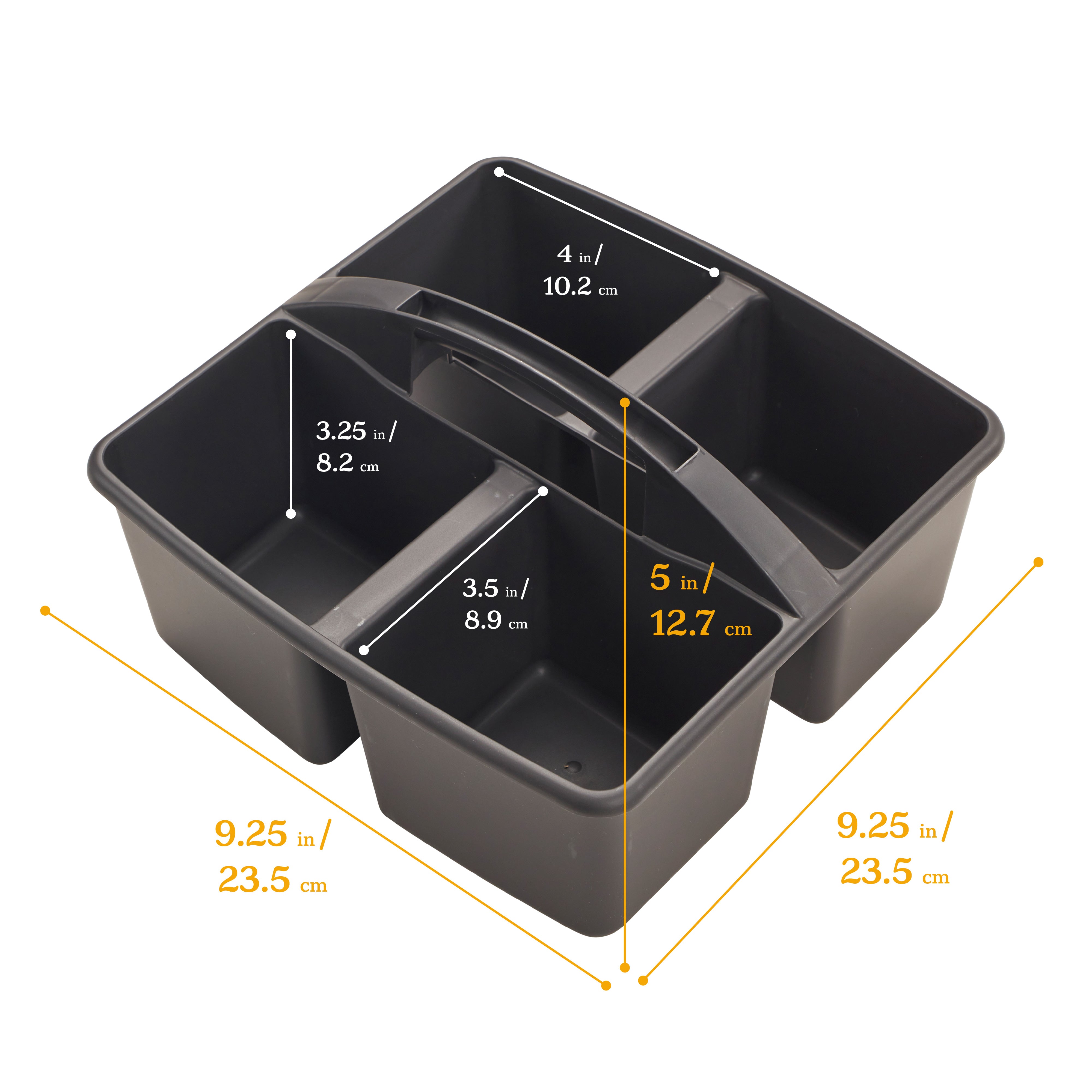 4-Compartment Medium Plastic Caddy, 6-Pack