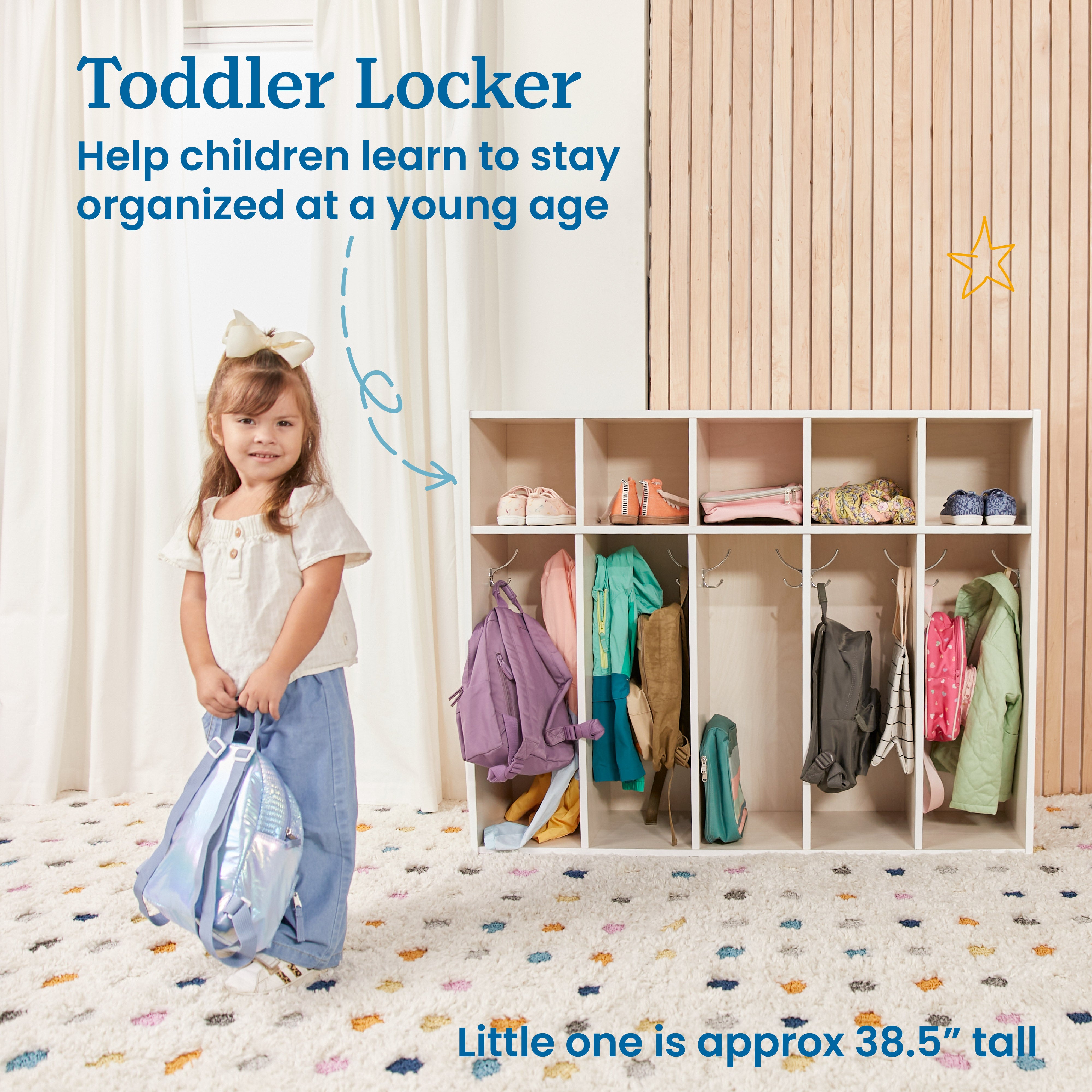 Streamline 5-Section Toddler Coat Locker
