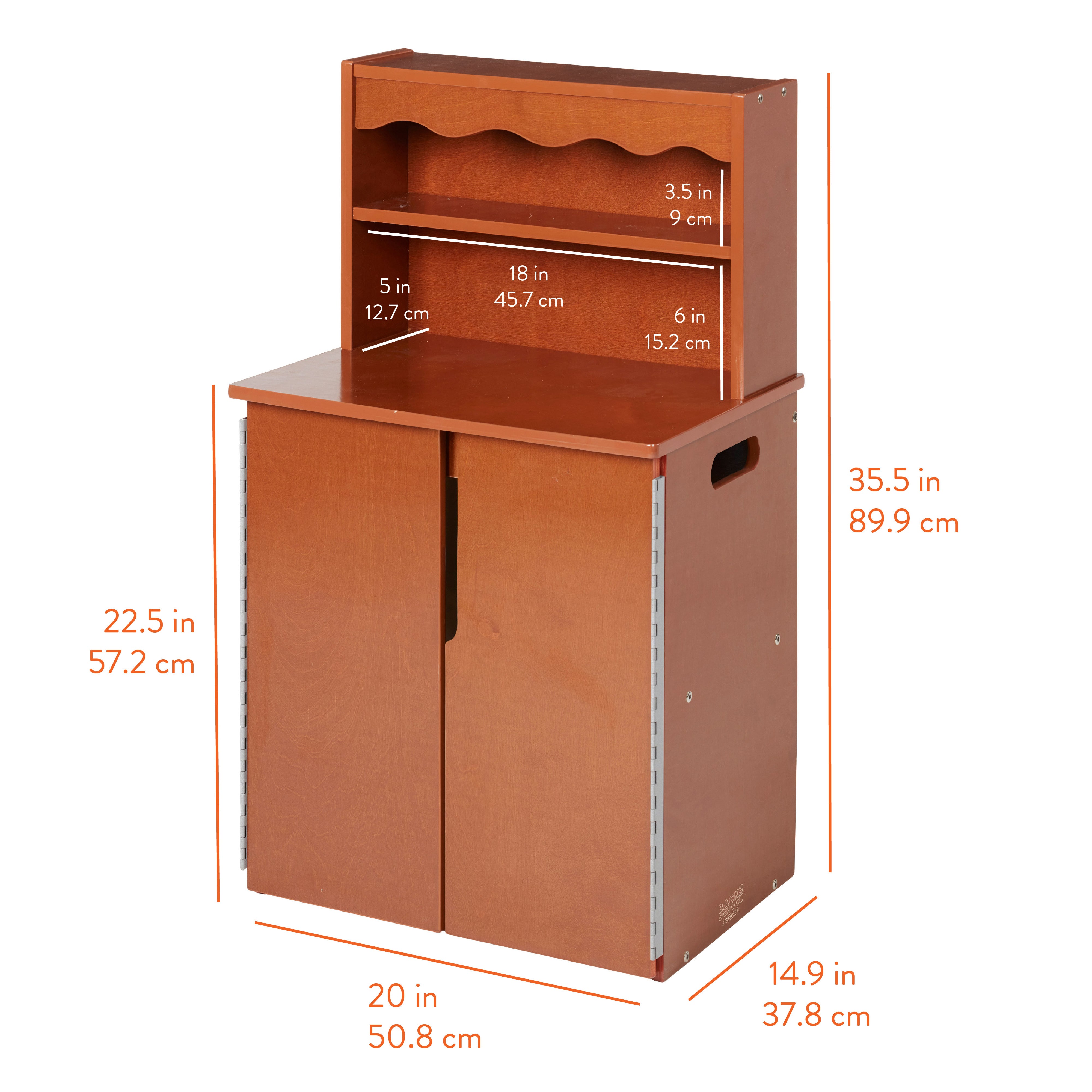 Chef's Station Kids Pretend Play Kitchen Cupboard
