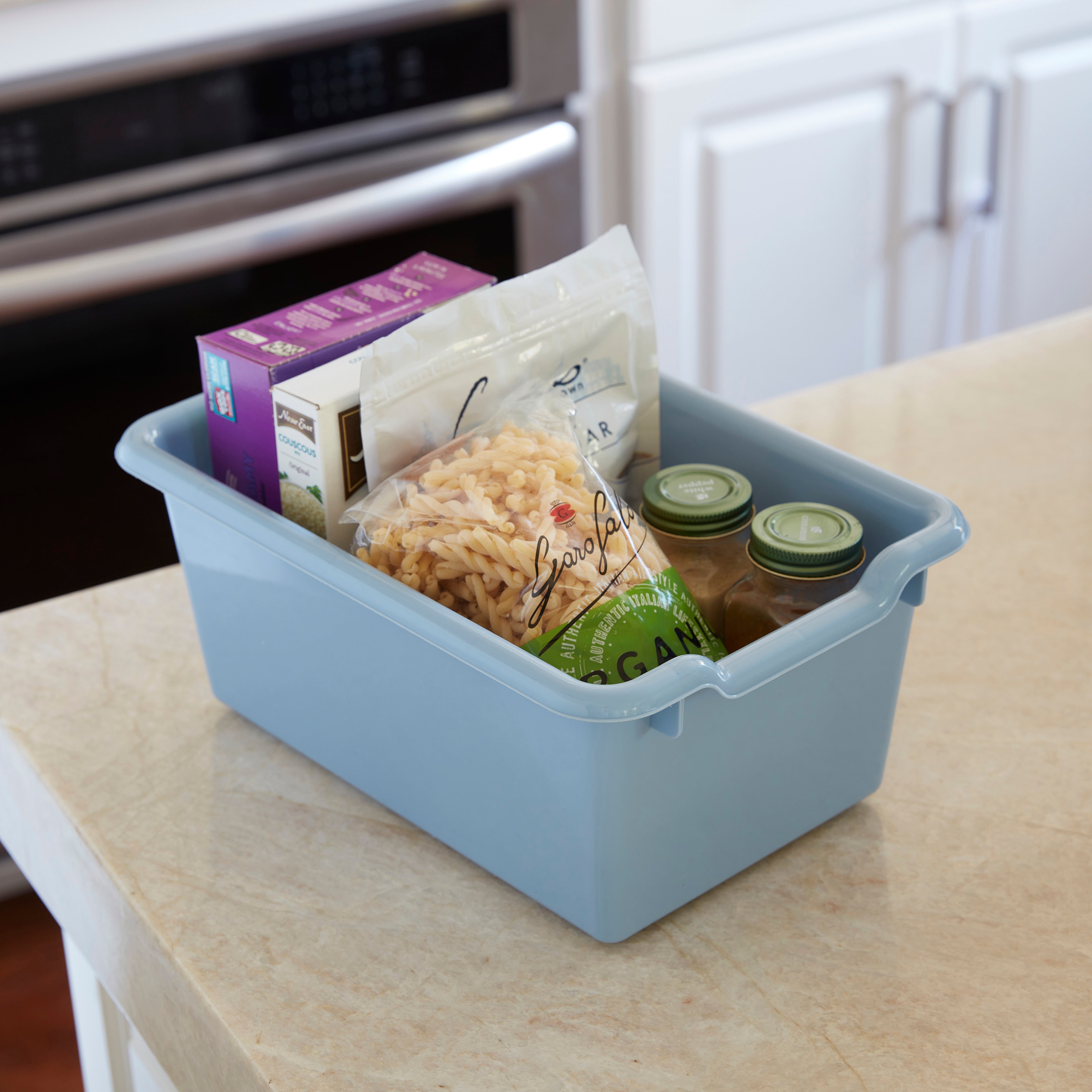 Scoop Front Storage Bins, Multipurpose Organization, 5-Pack
