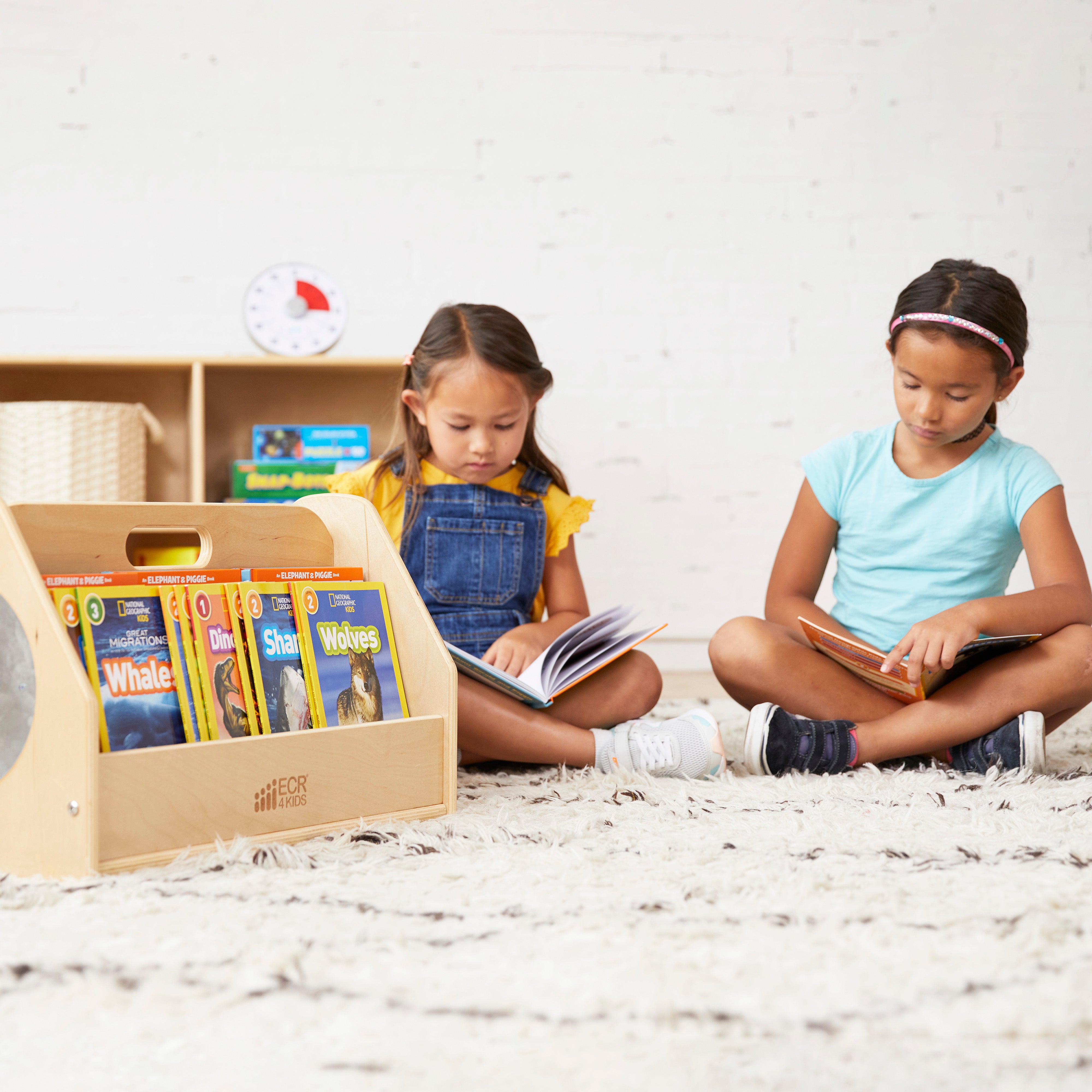 Double-Sided Book Caddy with Countdown Timer