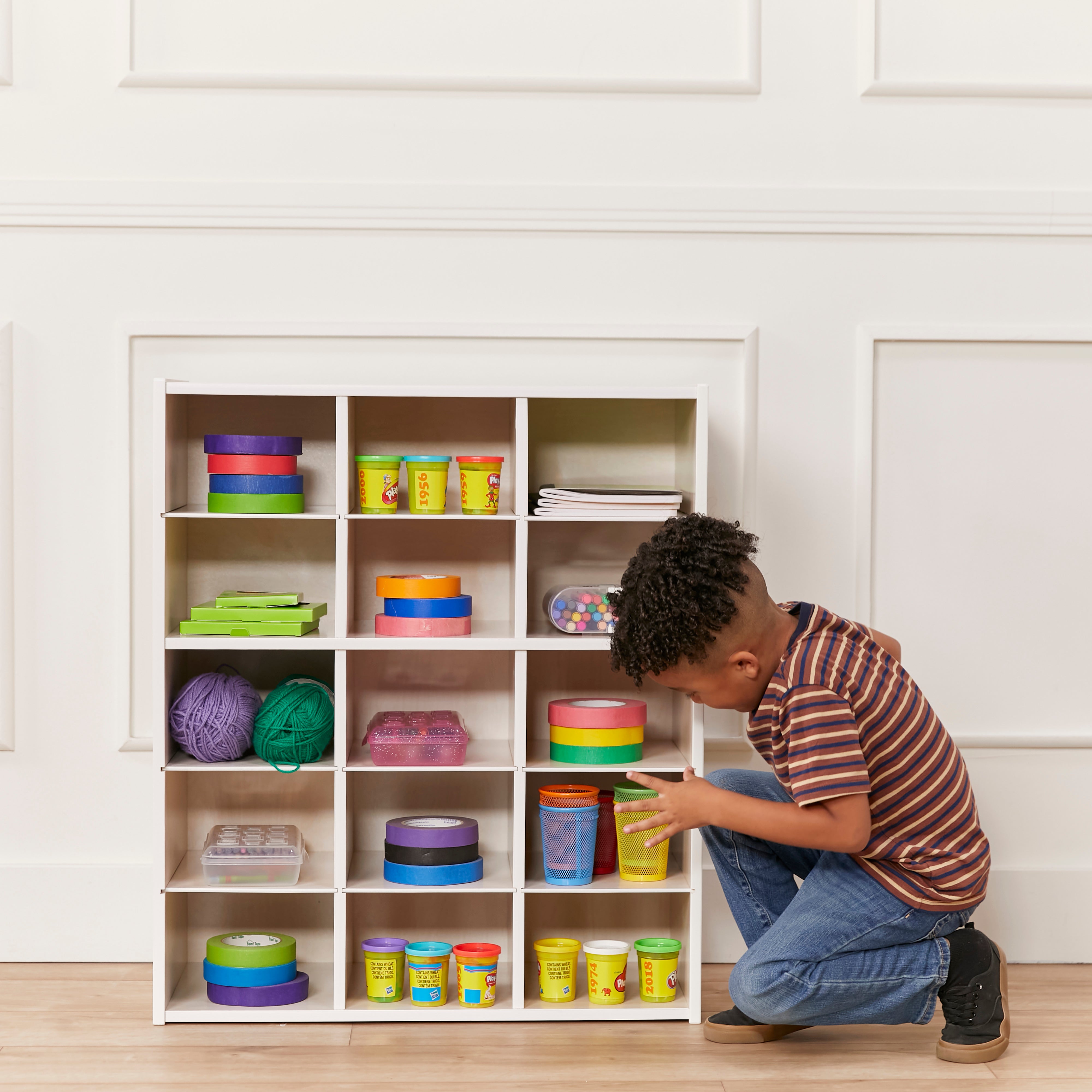 Streamline 15 Cubby Tray Storage Cabinet, 5x3