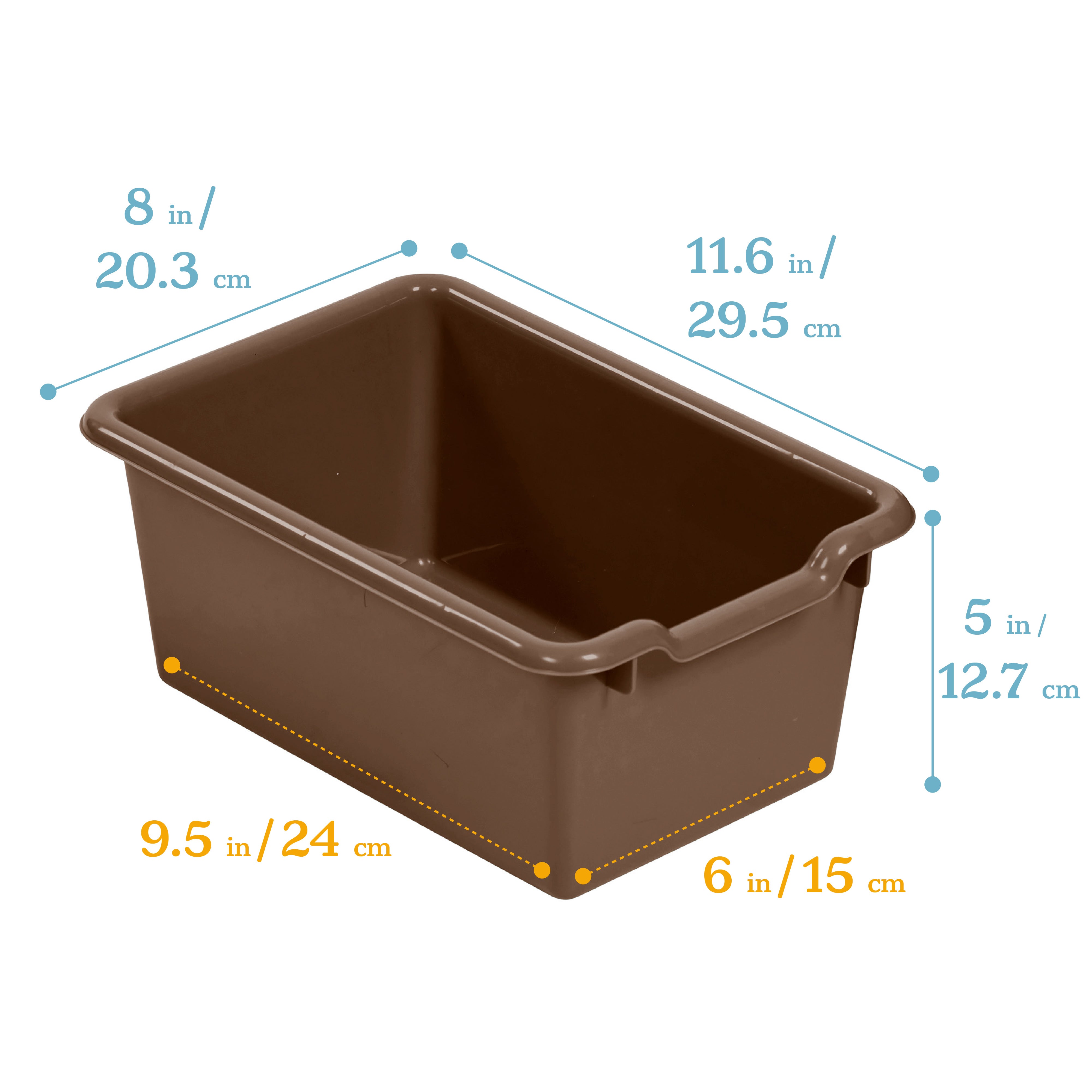 Scoop Front Plastic Storage Bins, 30-Piece