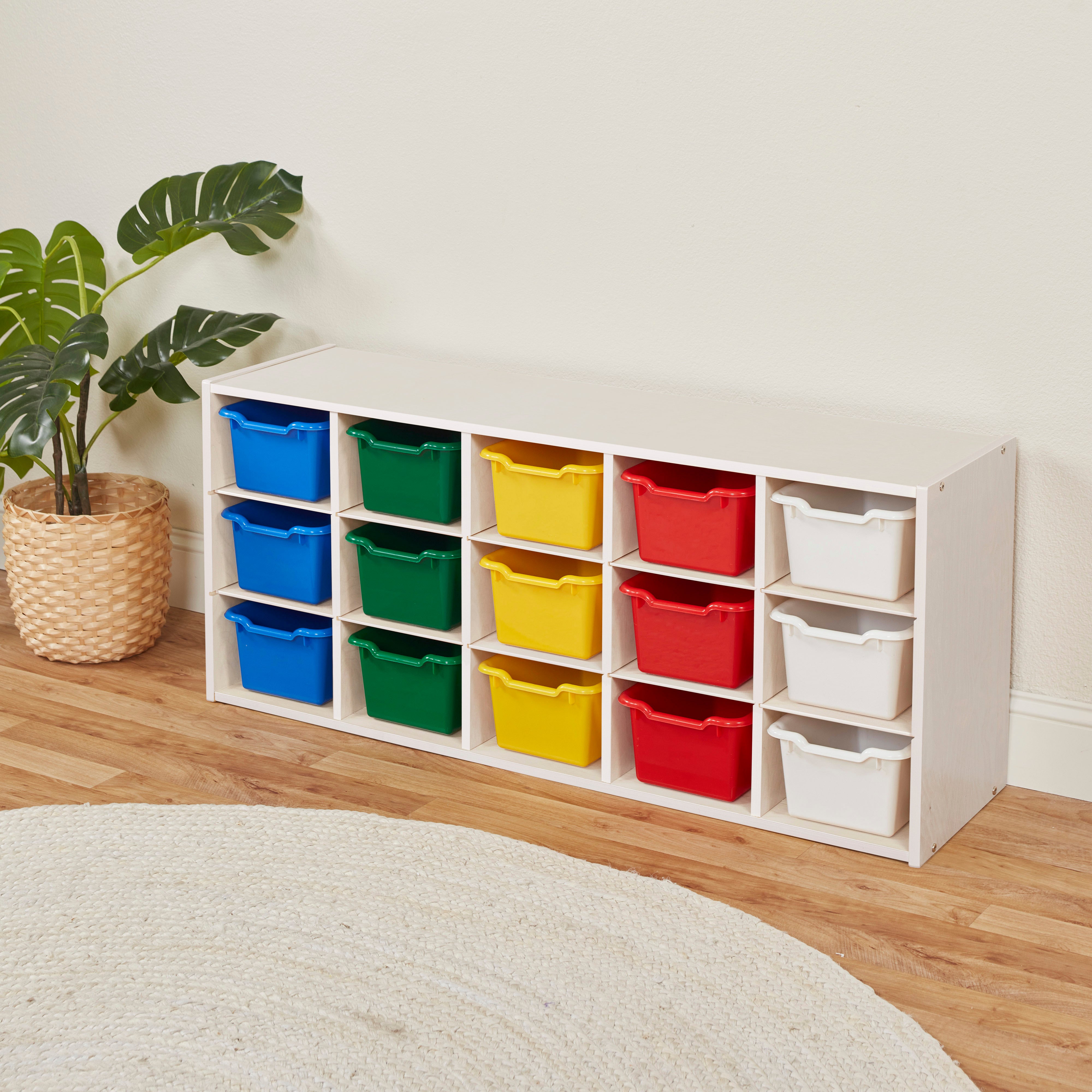 Streamline 15 Cubby Tray Cabinet and 15 Scoop Front Bins, 3x5