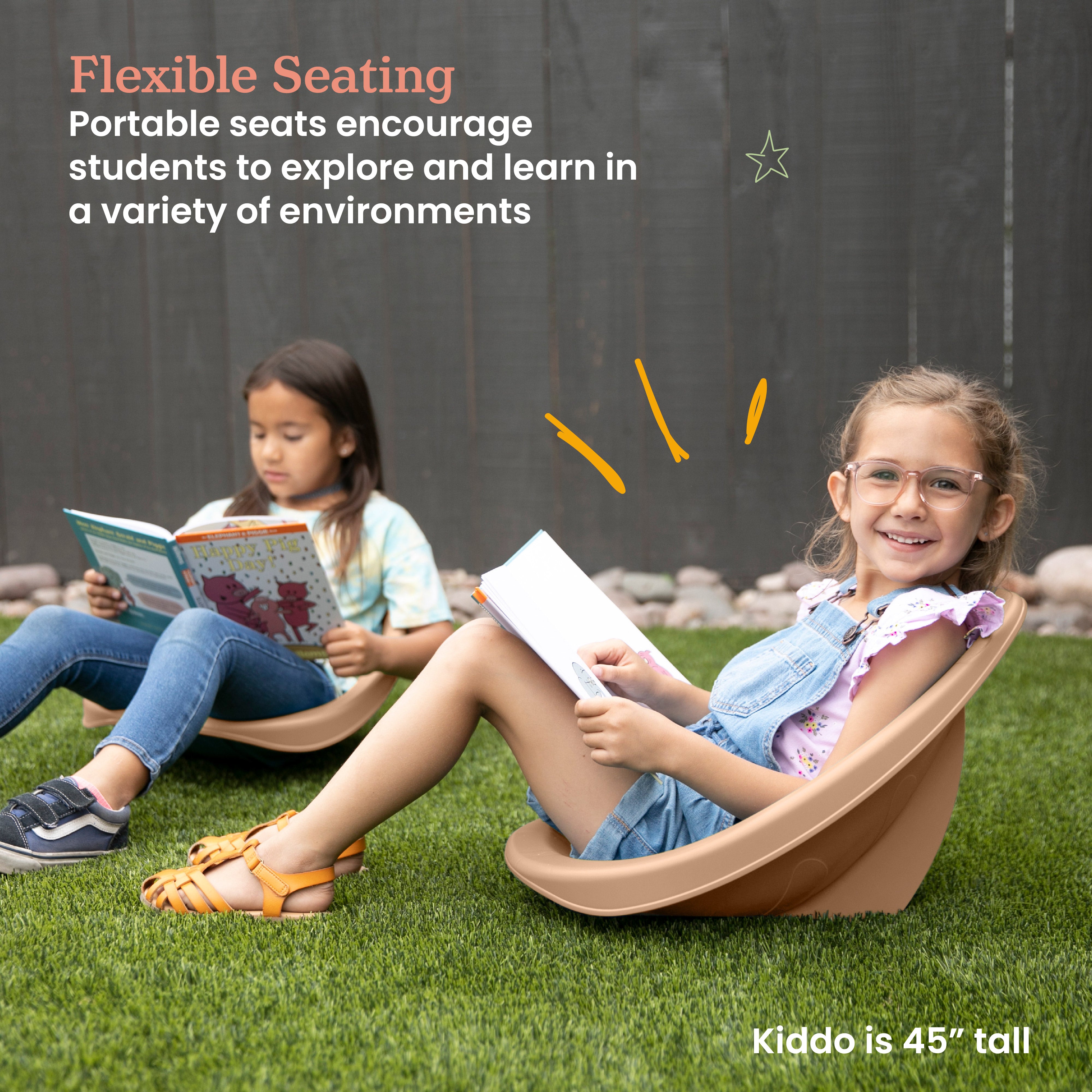 Mobile Leaf Seat Cart with 12 Leaf Floor Seats, Flexible Seating