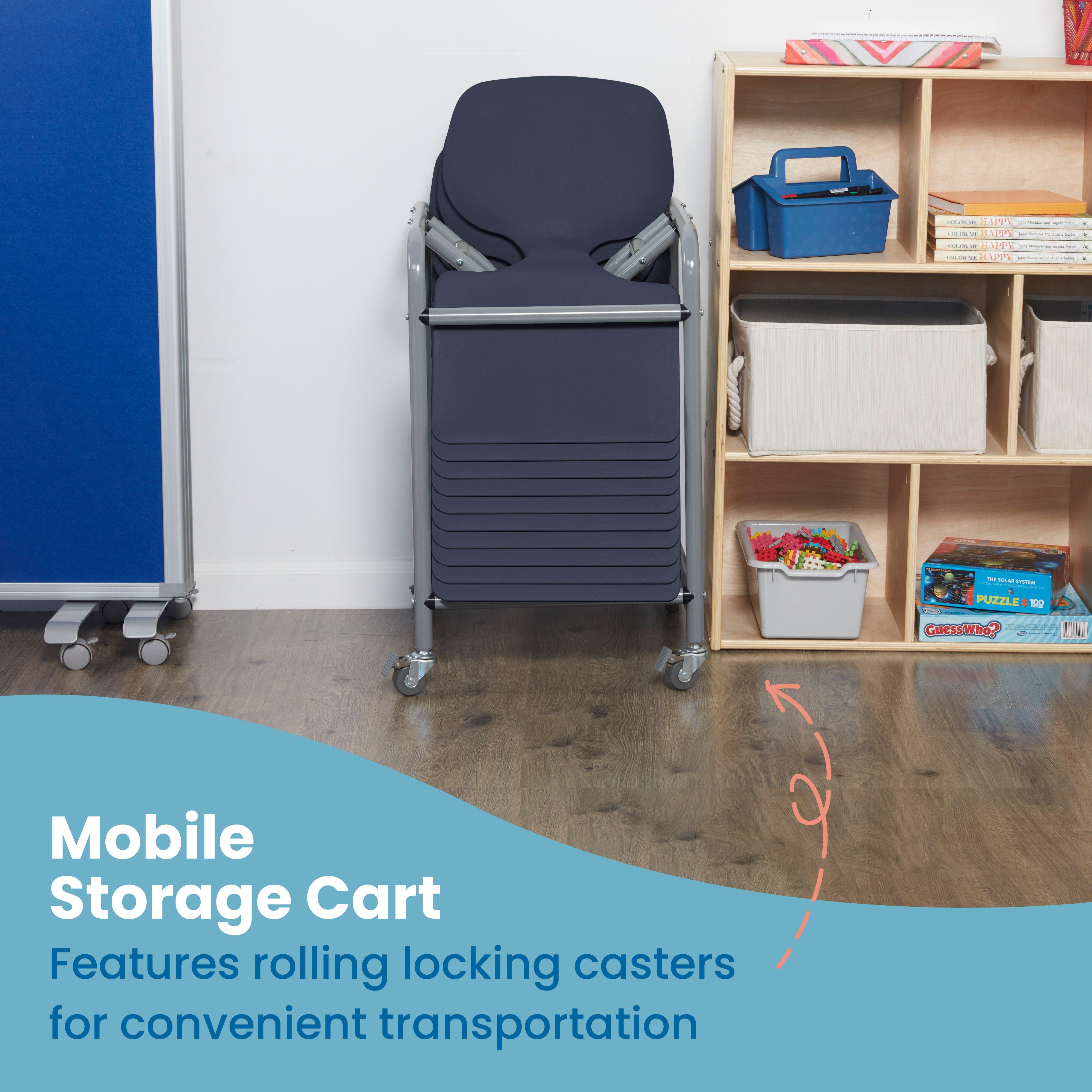 The Surf Portable Lap Desk with Mobile Storage Cart, 10-Pack