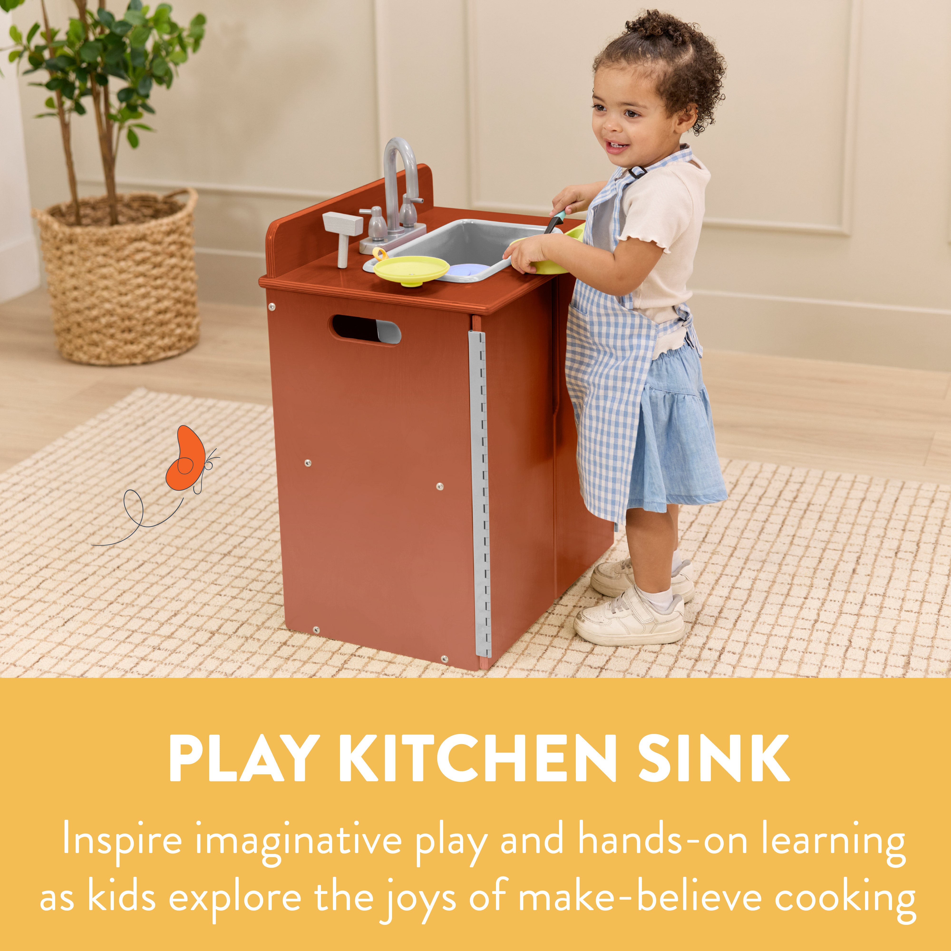 Chef's Station Kids Pretend Play Kitchen Sink