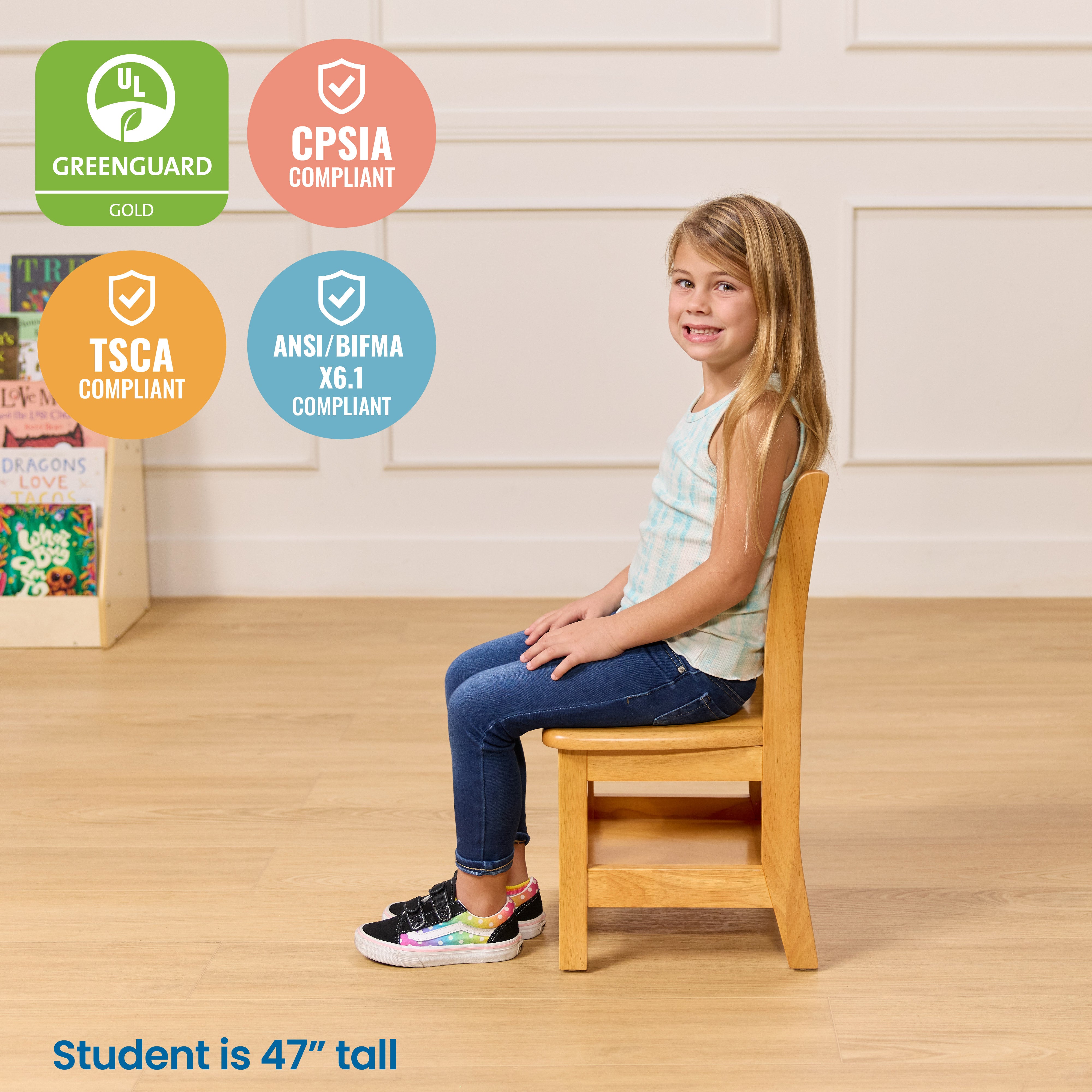 Three-Rung Ladderback Chair with Storage, 2-Pack