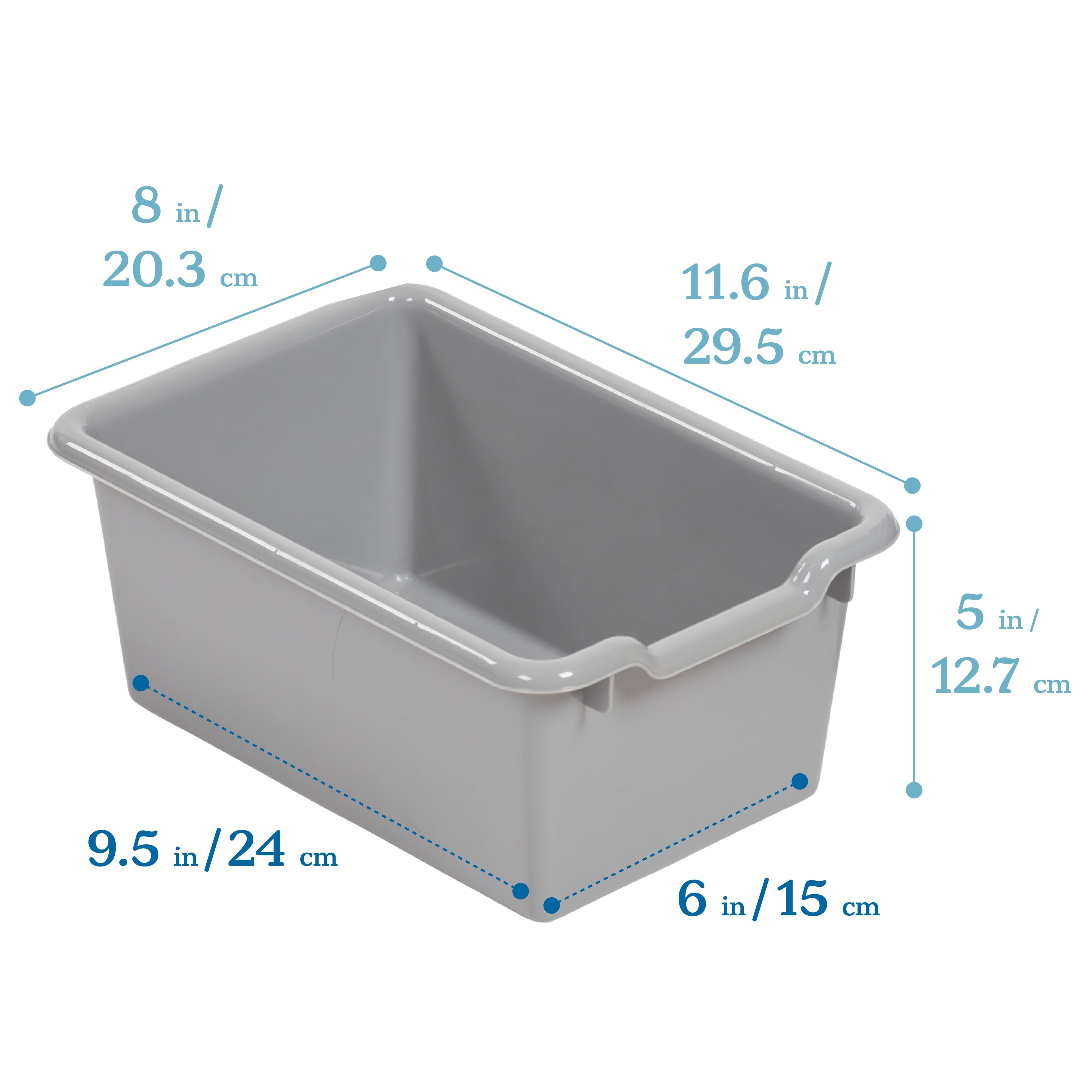 Scoop Front Storage Bins, Multipurpose Organization, 30-Pack