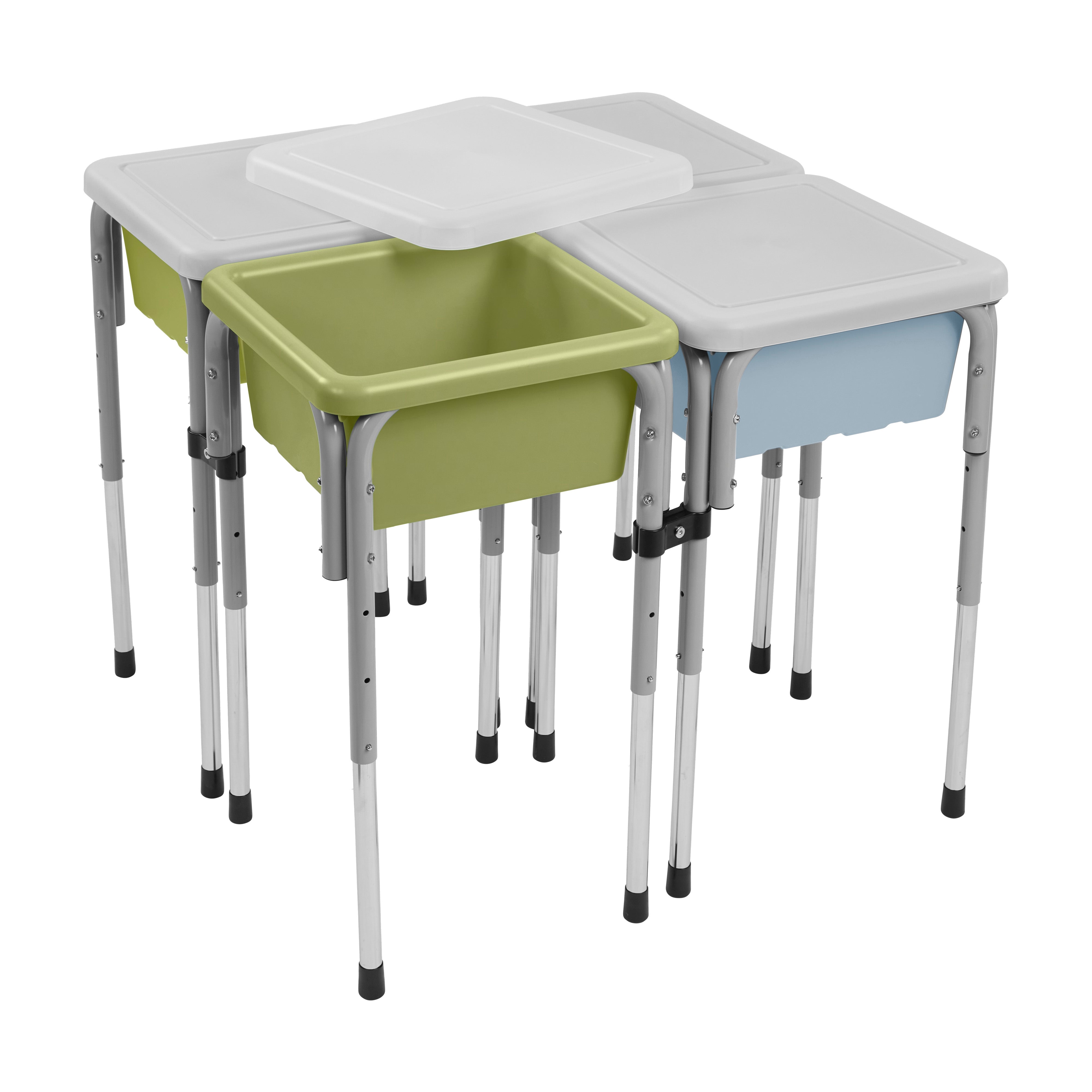 4-Station Sand and Water Adjustable Play Table