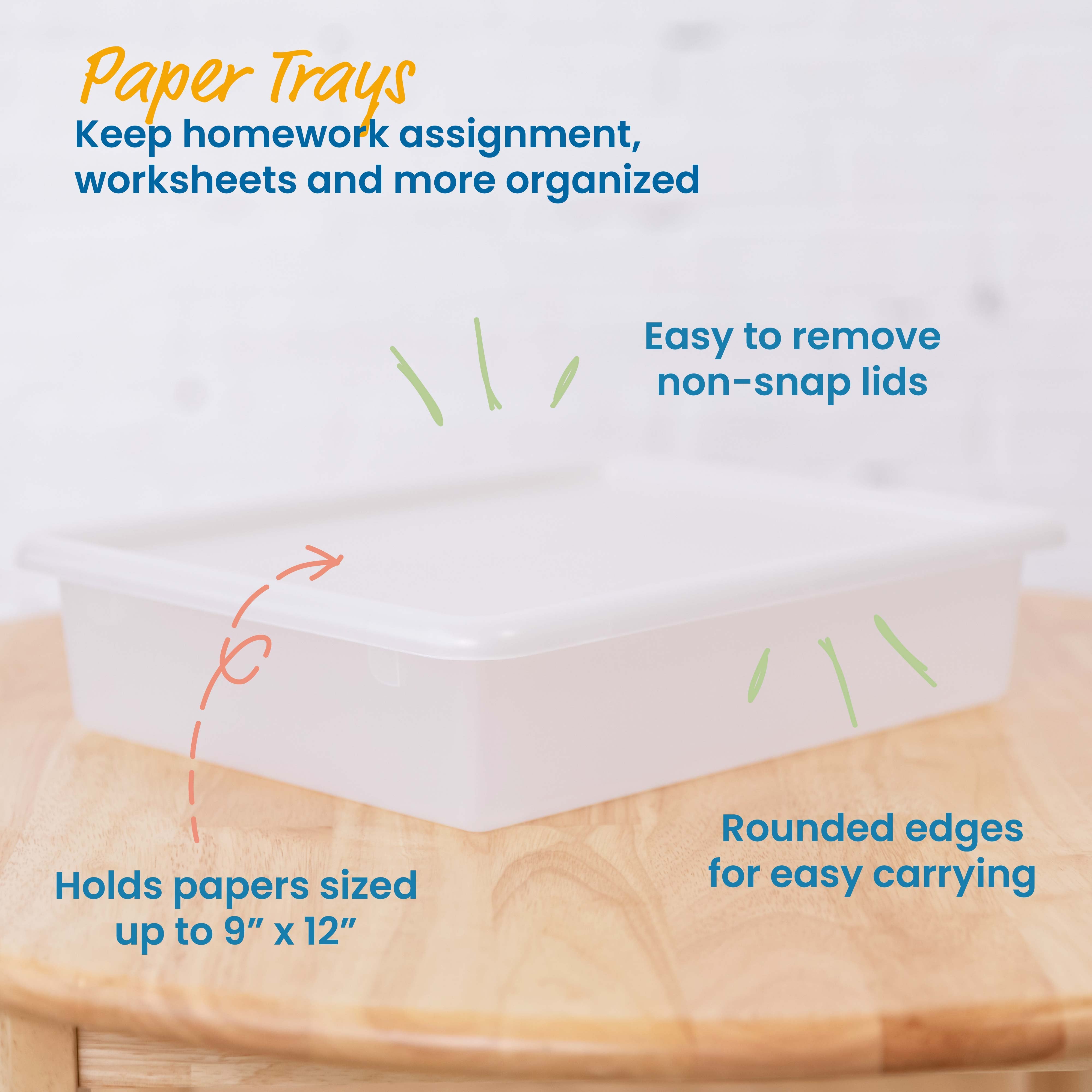 Letter Size Tray with Lid, 10-Piece