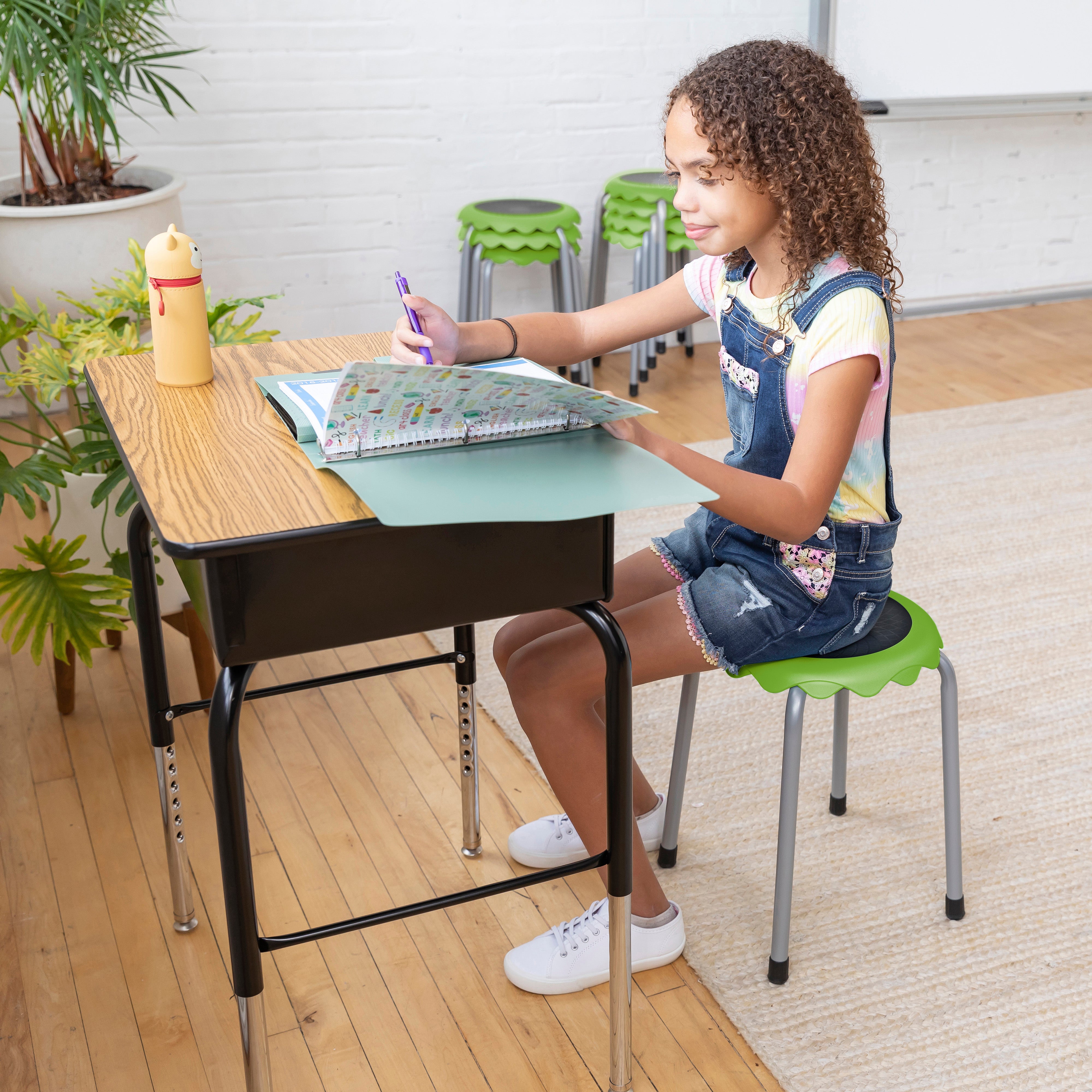 Daisy Stackable Stool with Glides Seating Set, 8-Piece